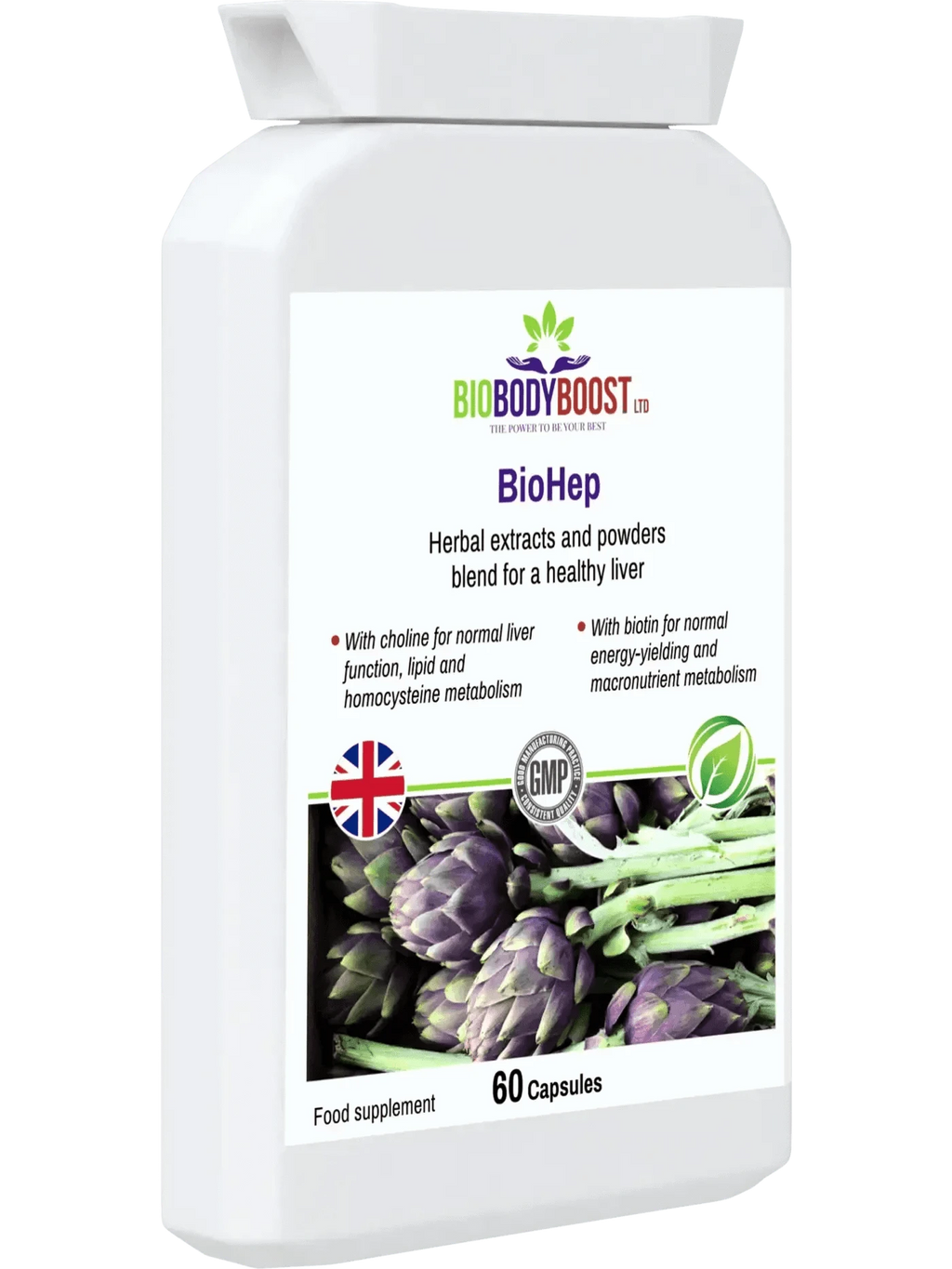 BioBodyBoost Digestive Supplements BioHep - Herbal Liver Detox Support