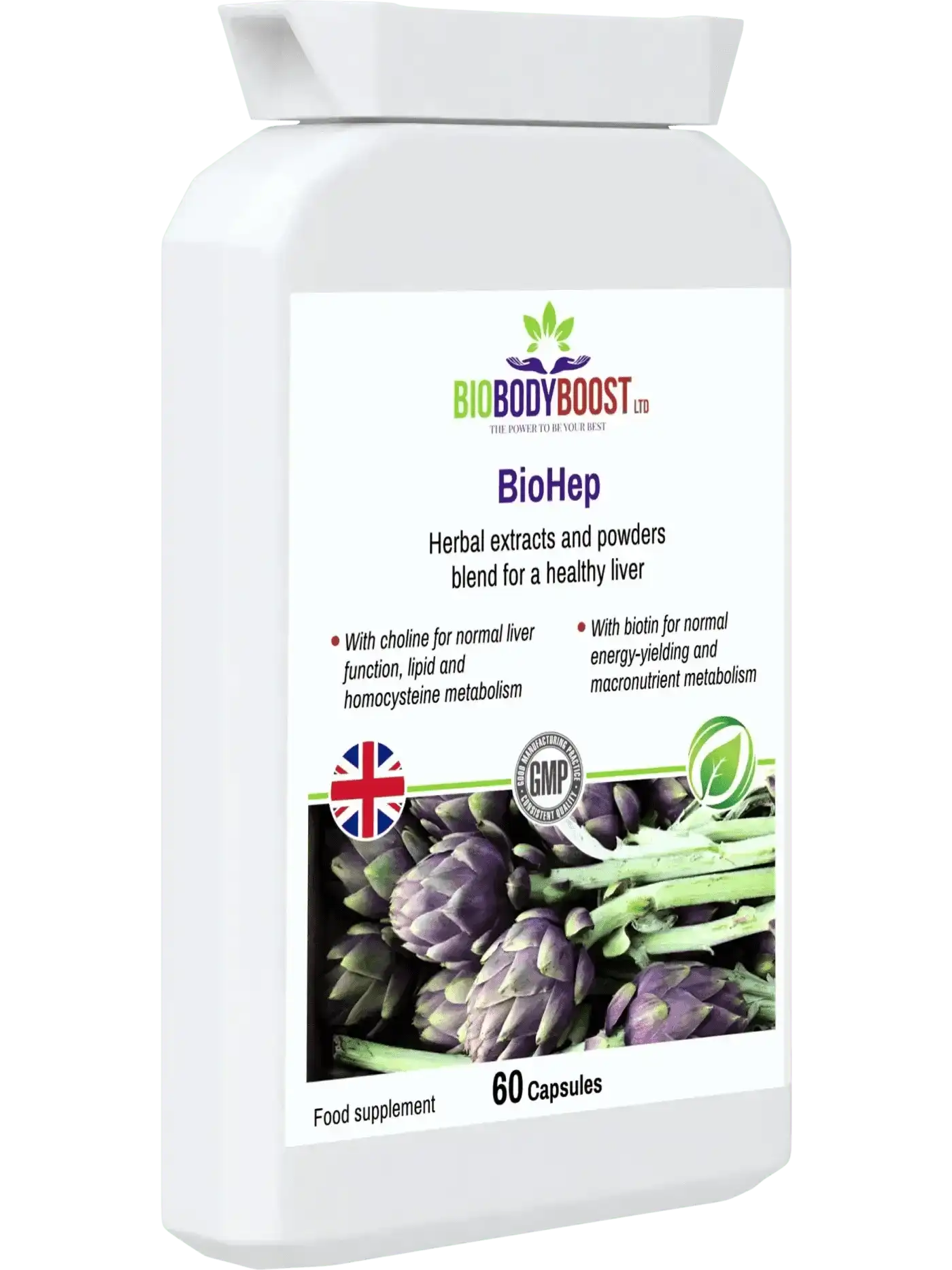 BioBodyBoost Digestive Supplements BioHep - Herbal Liver Detox Support