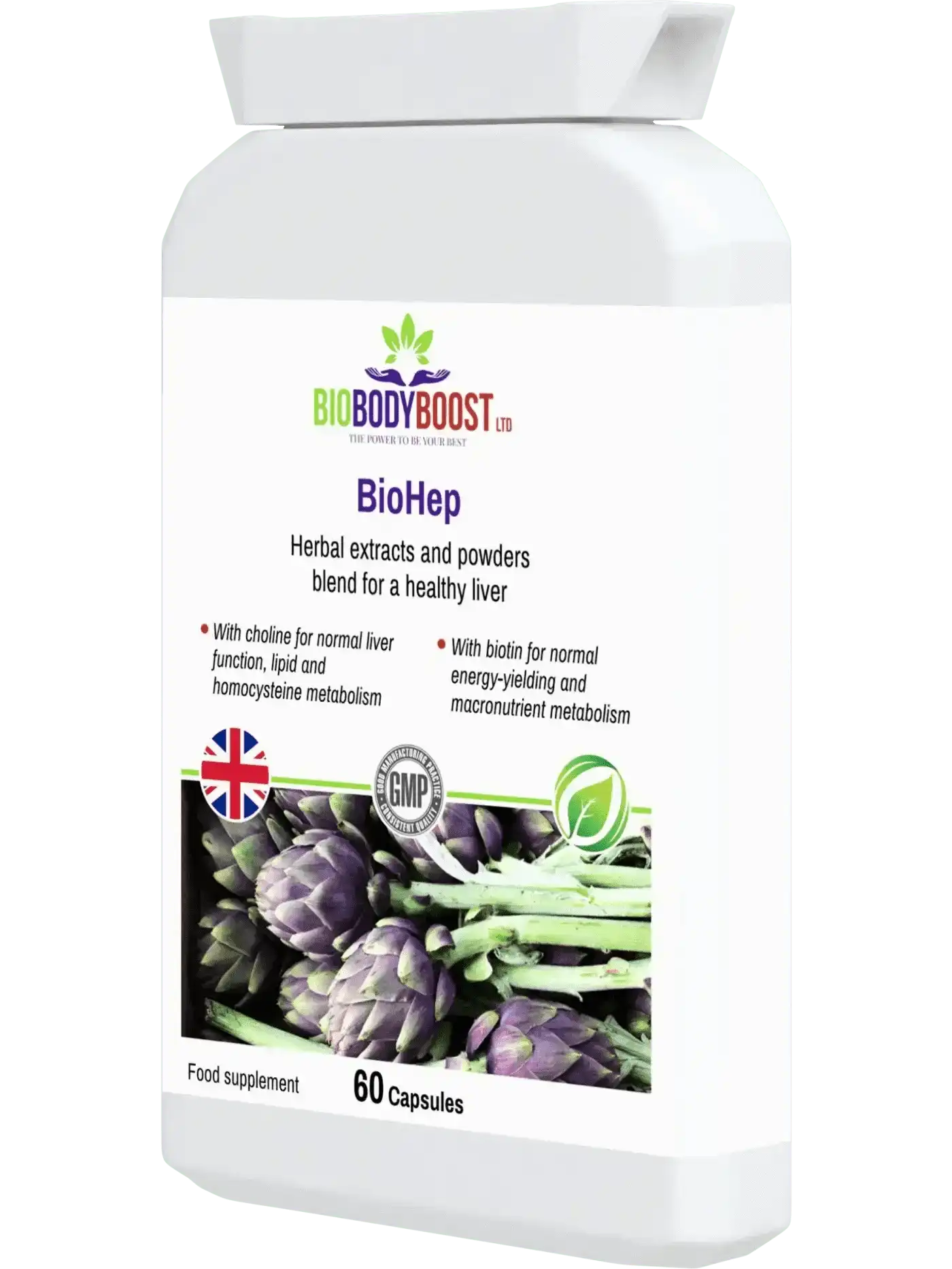 BioBodyBoost Digestive Supplements BioHep - Herbal Liver Detox Support