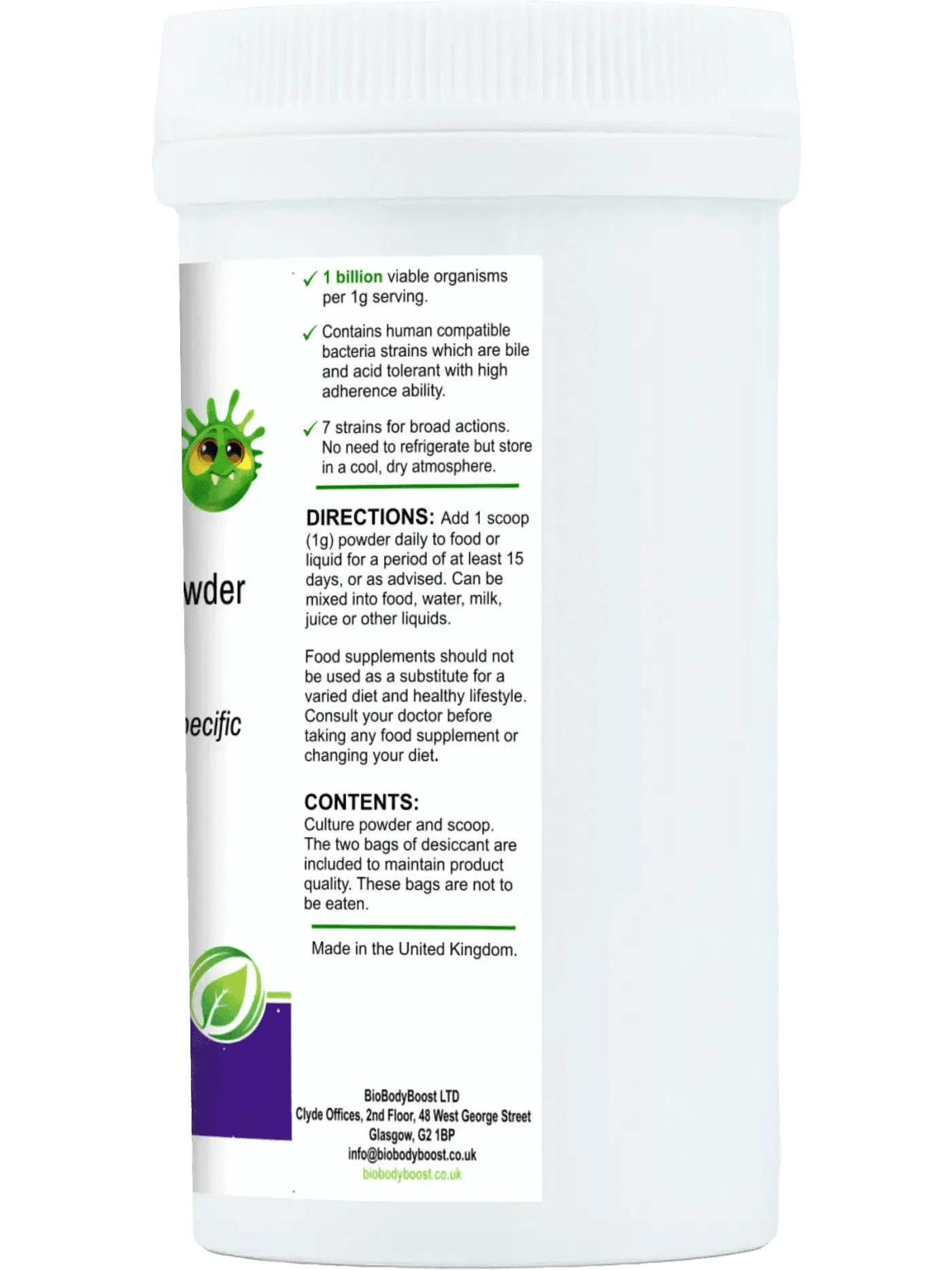 BioBodyBoost Digestive Supplements Little BioGut - Vegan Kids Probiotics