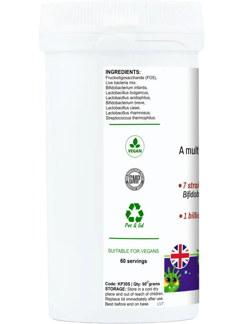 BioBodyBoost Digestive Supplements Little BioGut - Vegan Kids Probiotics