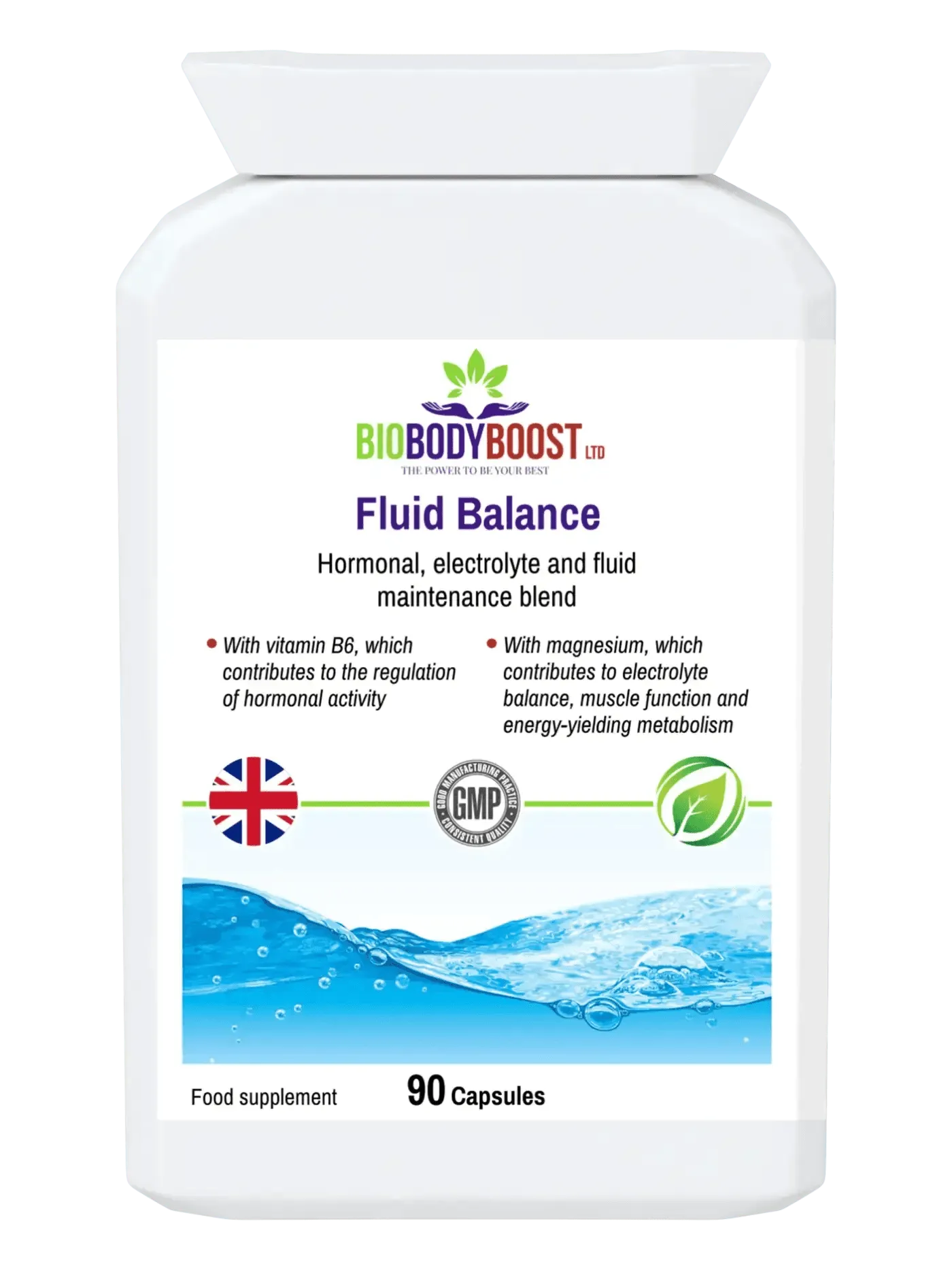 BioBodyBoost Fluid Balance Capsules for Hormonal Support and Electrolyte Water Retention in 90 Count