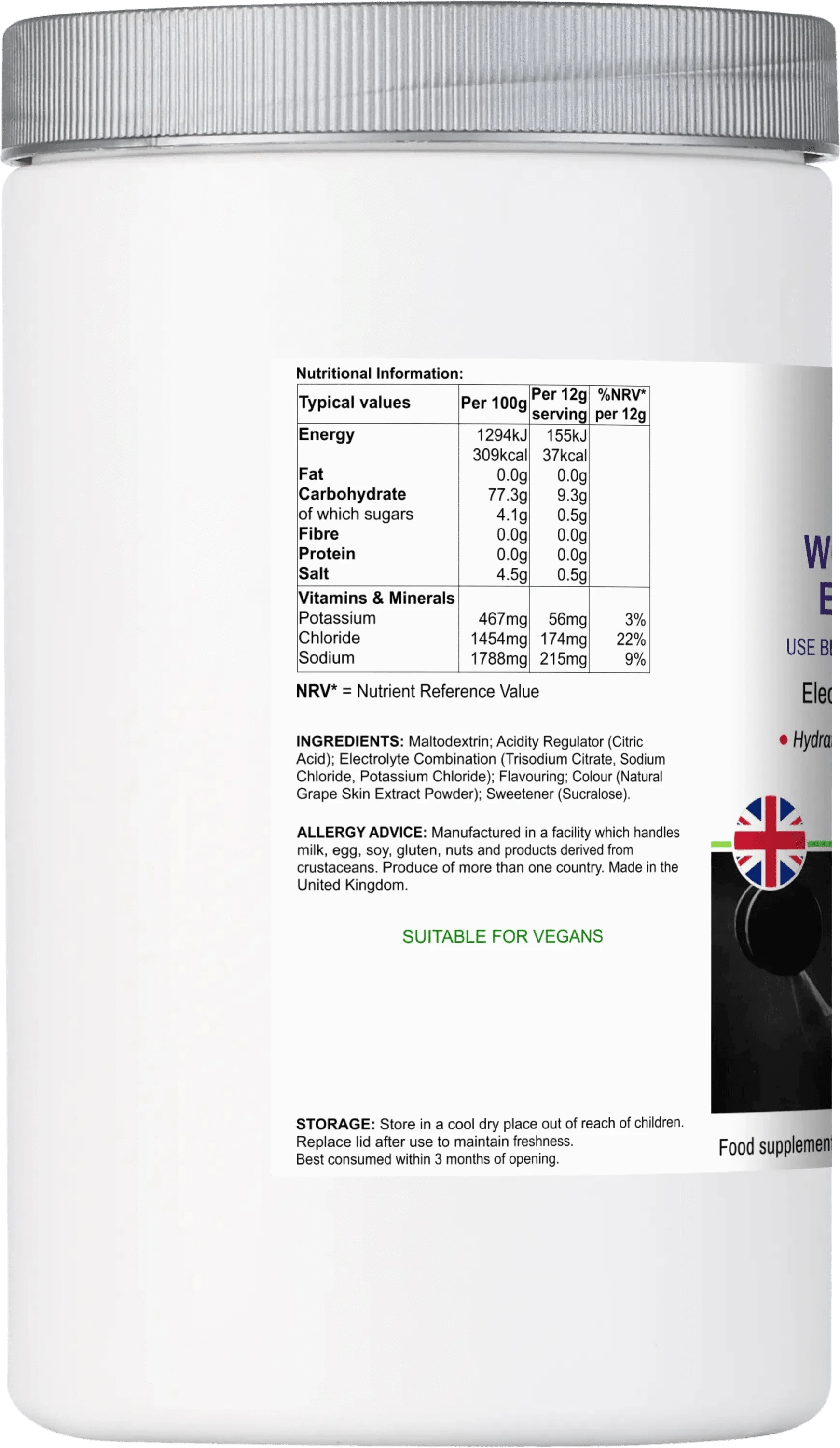 BioBodyBoost Electrolytes Electro-Hidr8 - Electrolyte Drink Mix Berry