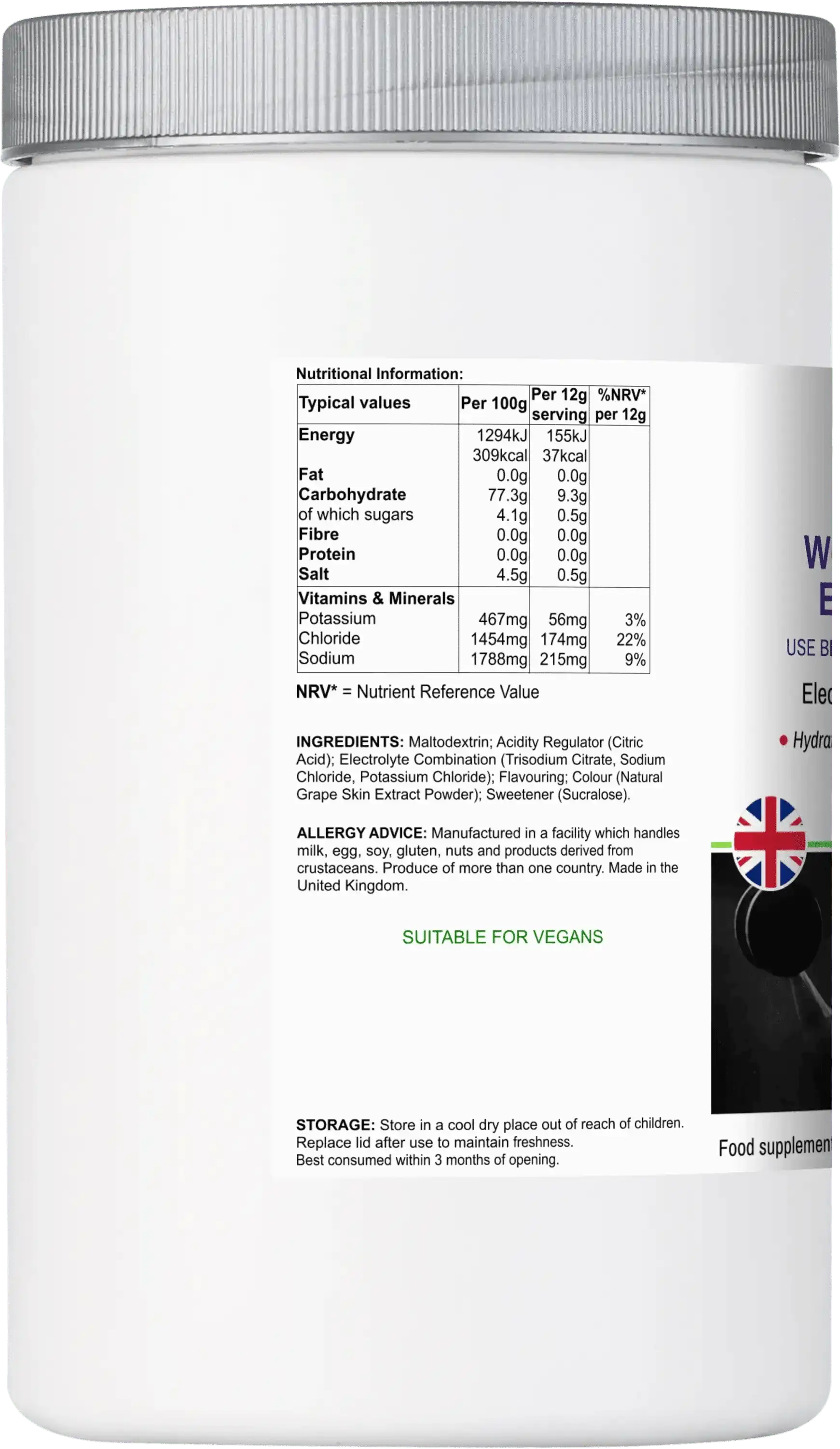BioBodyBoost Electrolytes Electro-Hidr8 - Electrolyte Drink Mix Berry