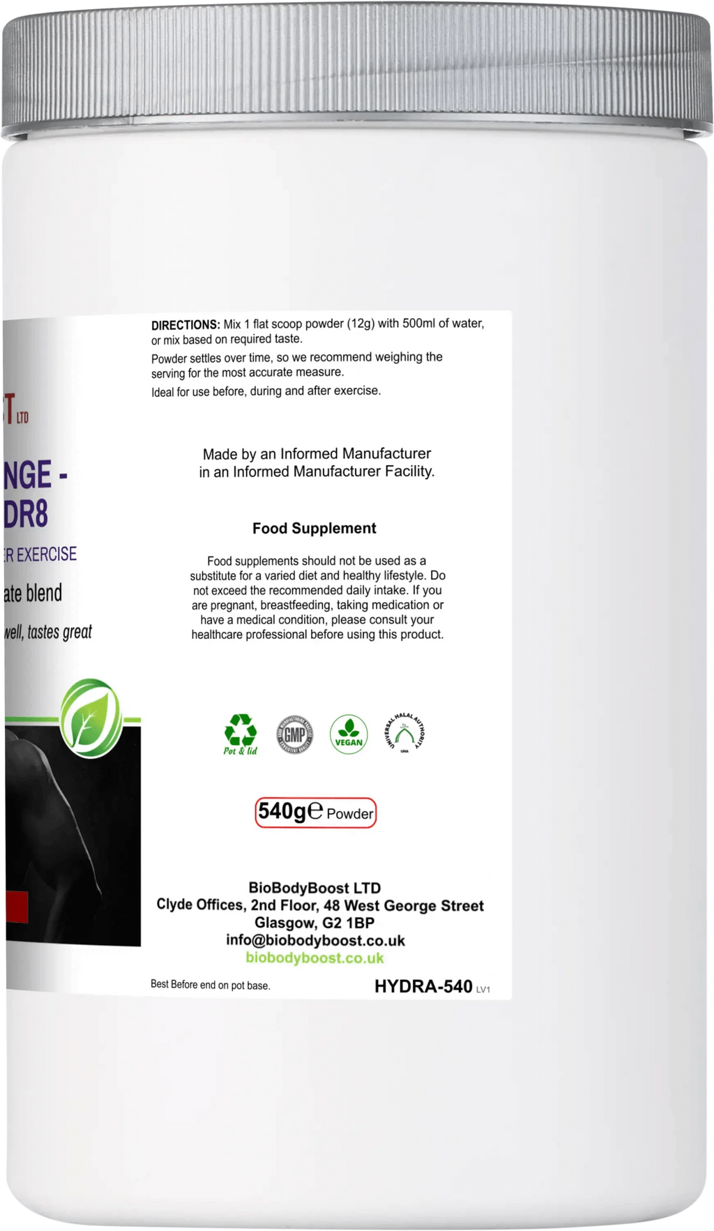 BioBodyBoost Electrolytes Electro-Hidr8 - Electrolyte Drink Mix Berry