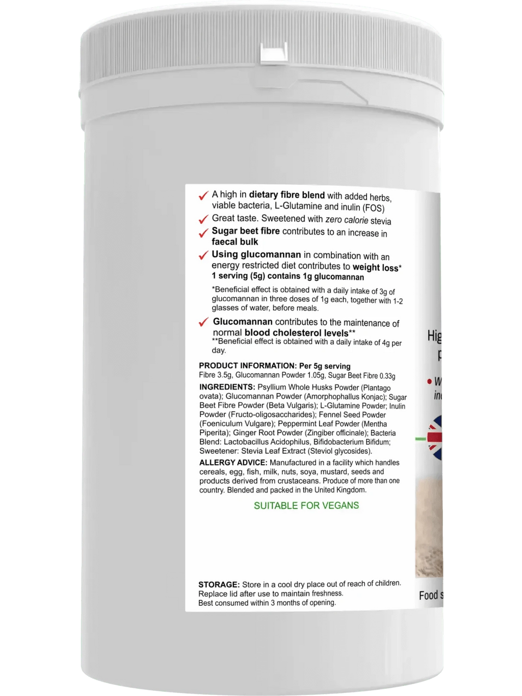 BioBodyBoost Food Supplement BioSlim - Psyllium Husks Dietary Fibre