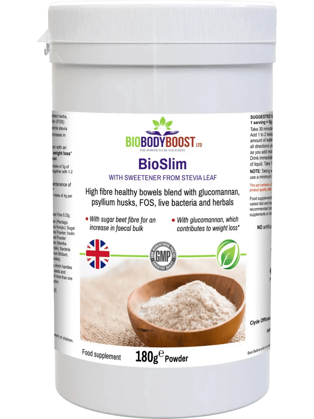 BioBodyBoost Food Supplement BioSlim - Psyllium Husks Dietary Fibre