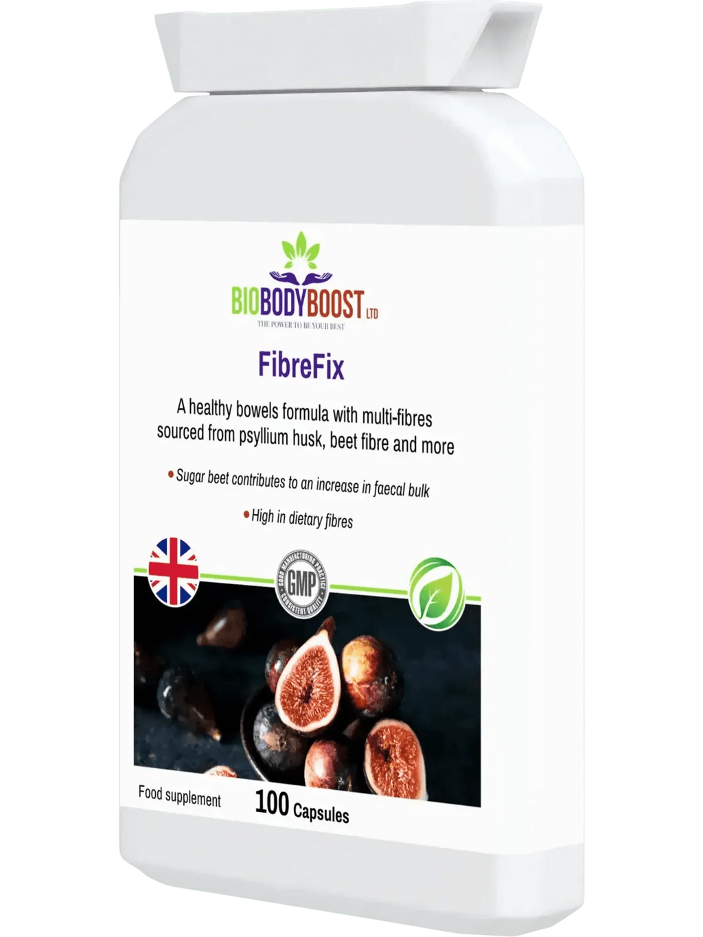 BioBodyBoost Food Supplement FibreFix - Psyllium Husk Dietary Fibre