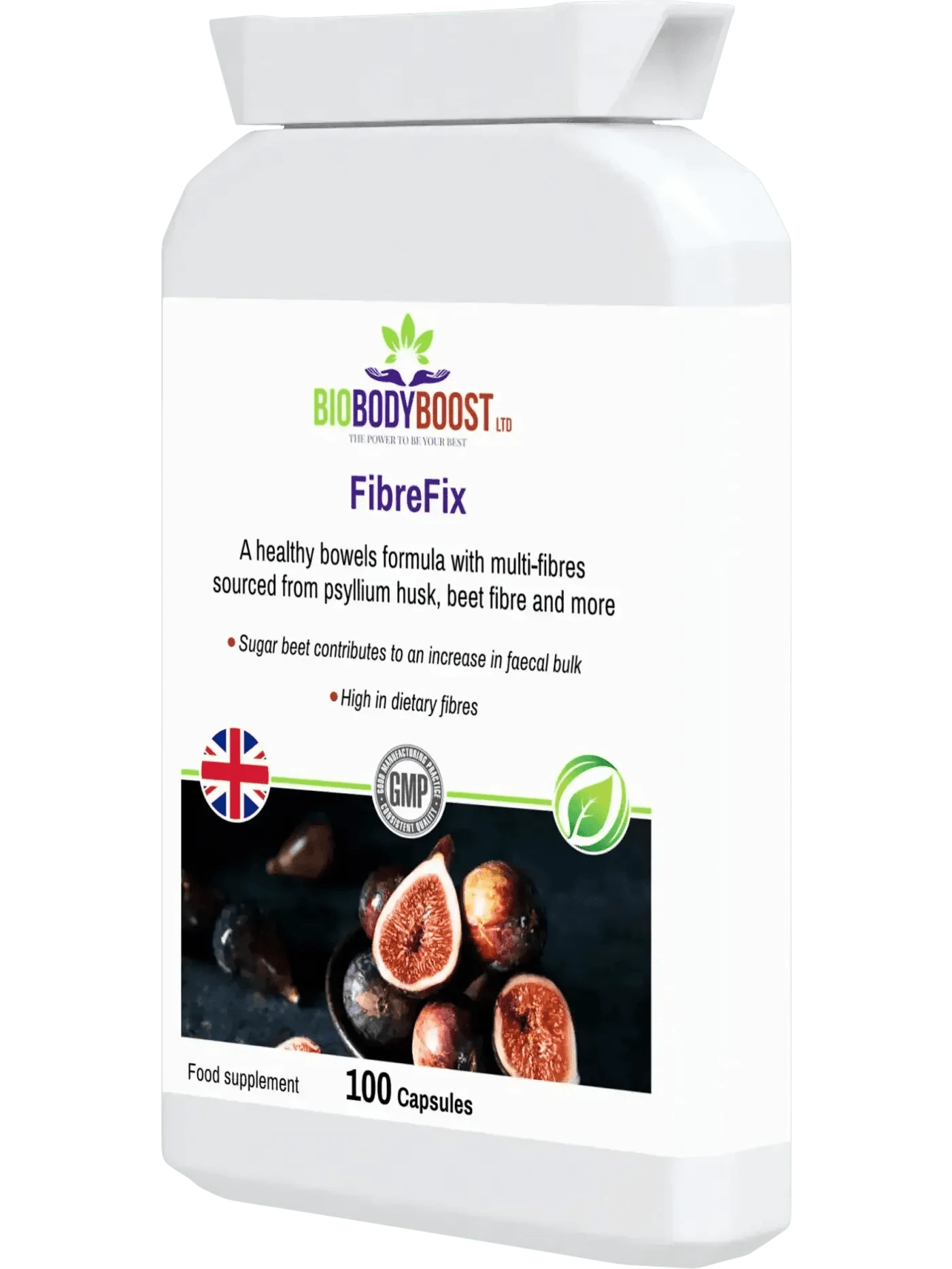 BioBodyBoost Food Supplement FibreFix - Psyllium Husk Dietary Fibre