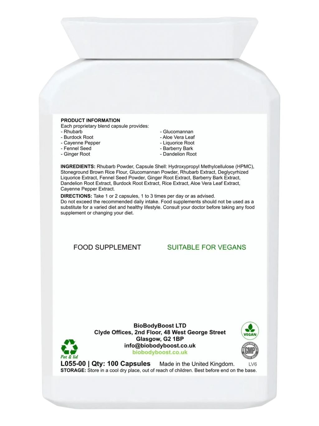 BioBodyBoost Food Supplement Herbal Colonix - Herbal Colon Cleanser