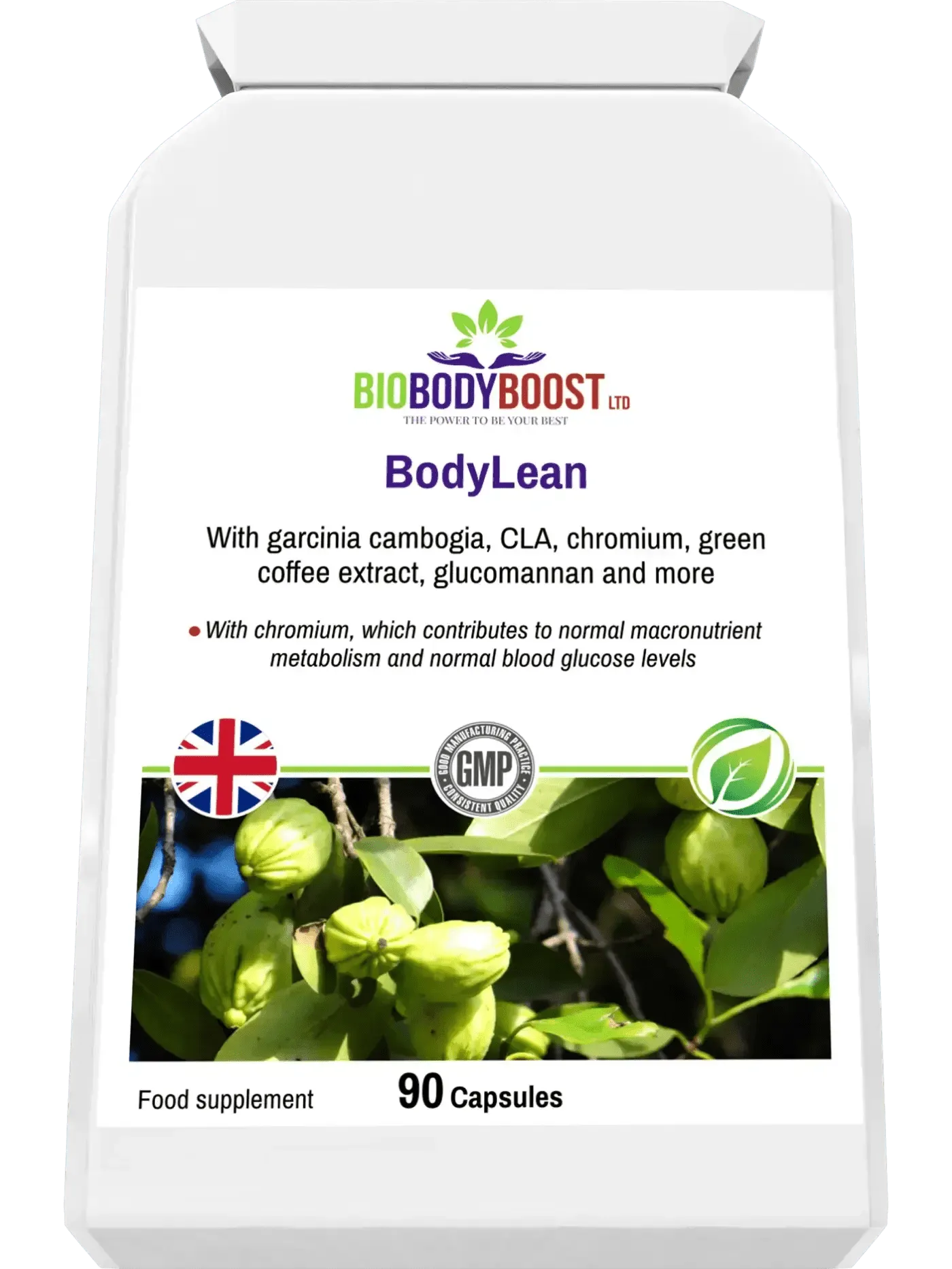 BioBodyBoost Garcinia Cambogia BodyLean Capsules with Green Coffee and Chromium for Health Support