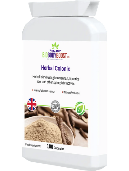 BioBodyBoost Herbal Colon Cleanser with glucomannan and active herbs for internal cleanse support