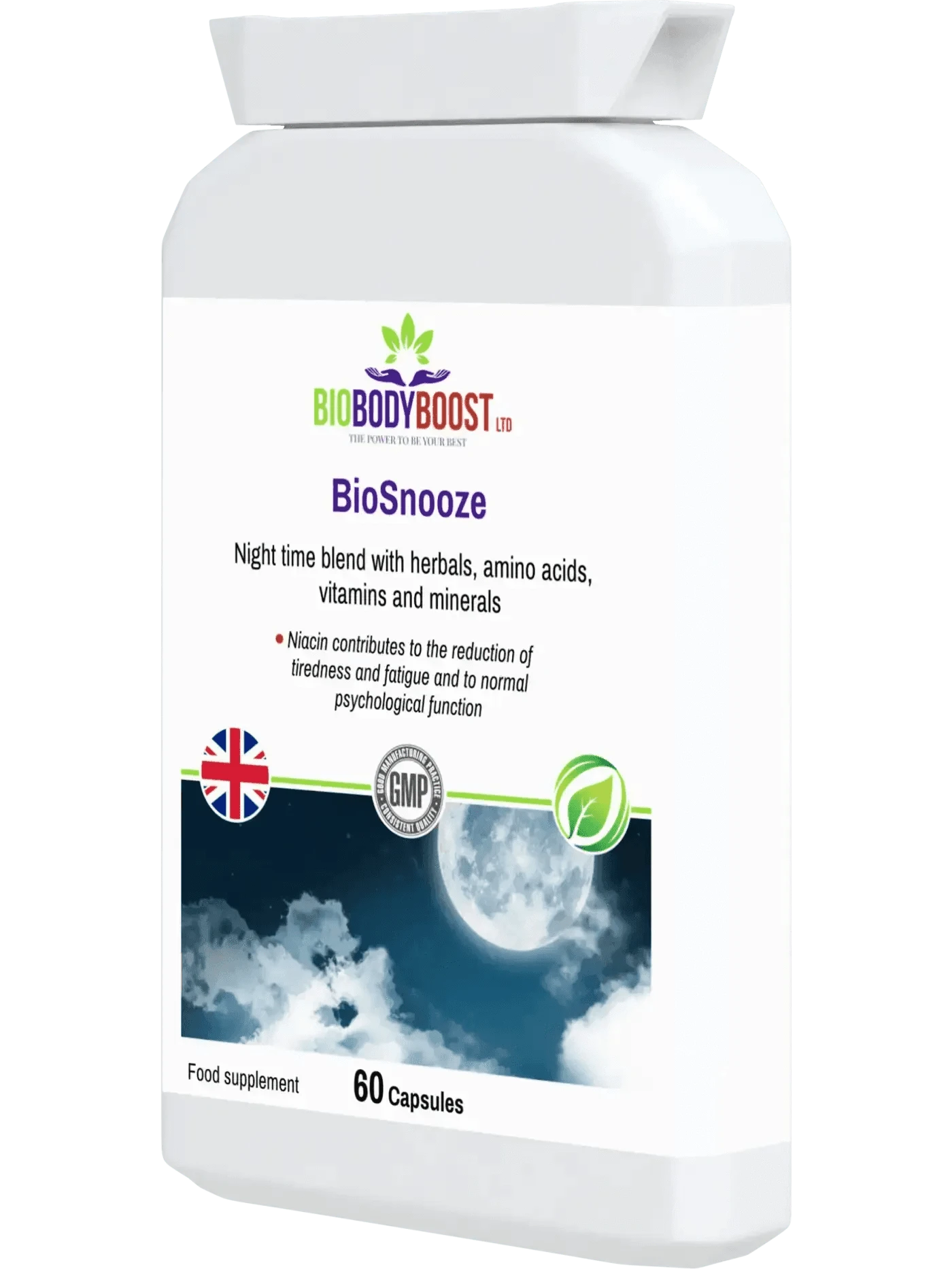 BioBodyBoost Herbal Supplements BioSnooze - Night Time Herbal Sleep Aid