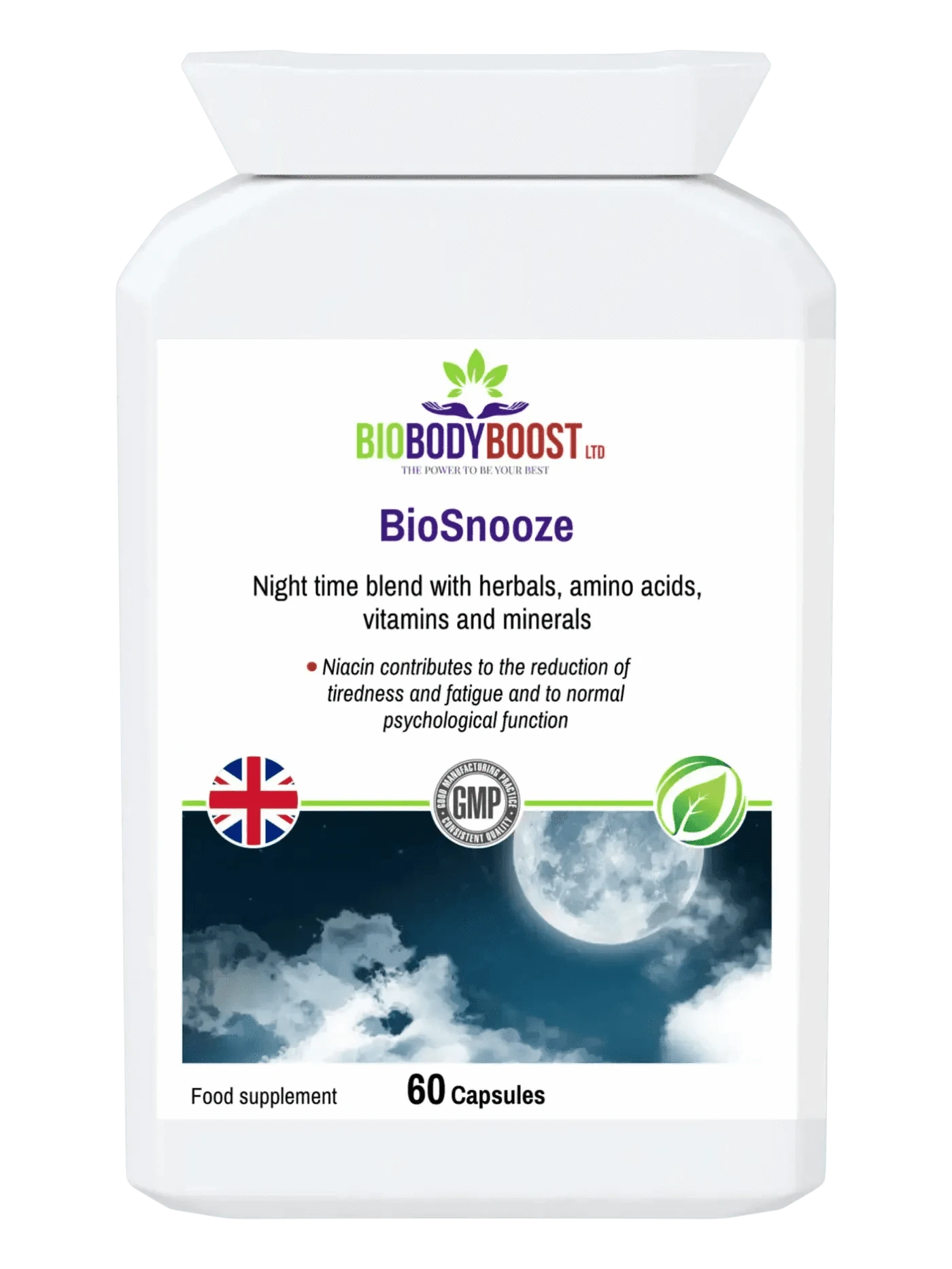 BioBodyBoost Herbal Supplements BioSnooze - Night Time Herbal Sleep Aid