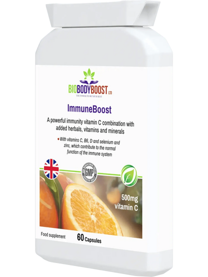 BioBodyBoost ImmuneBoost Herbal Vitamin C Complex with added vitamins and minerals for immune health