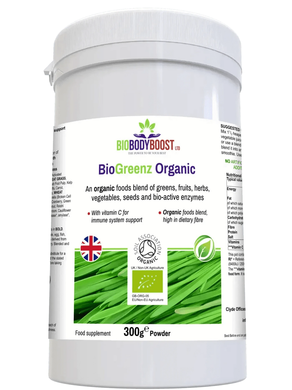 BioBodyBoost Nutrition Drinks & Shakes BioGreenz Organic Green Meal Shake - Complete Plant-Based Nutrition