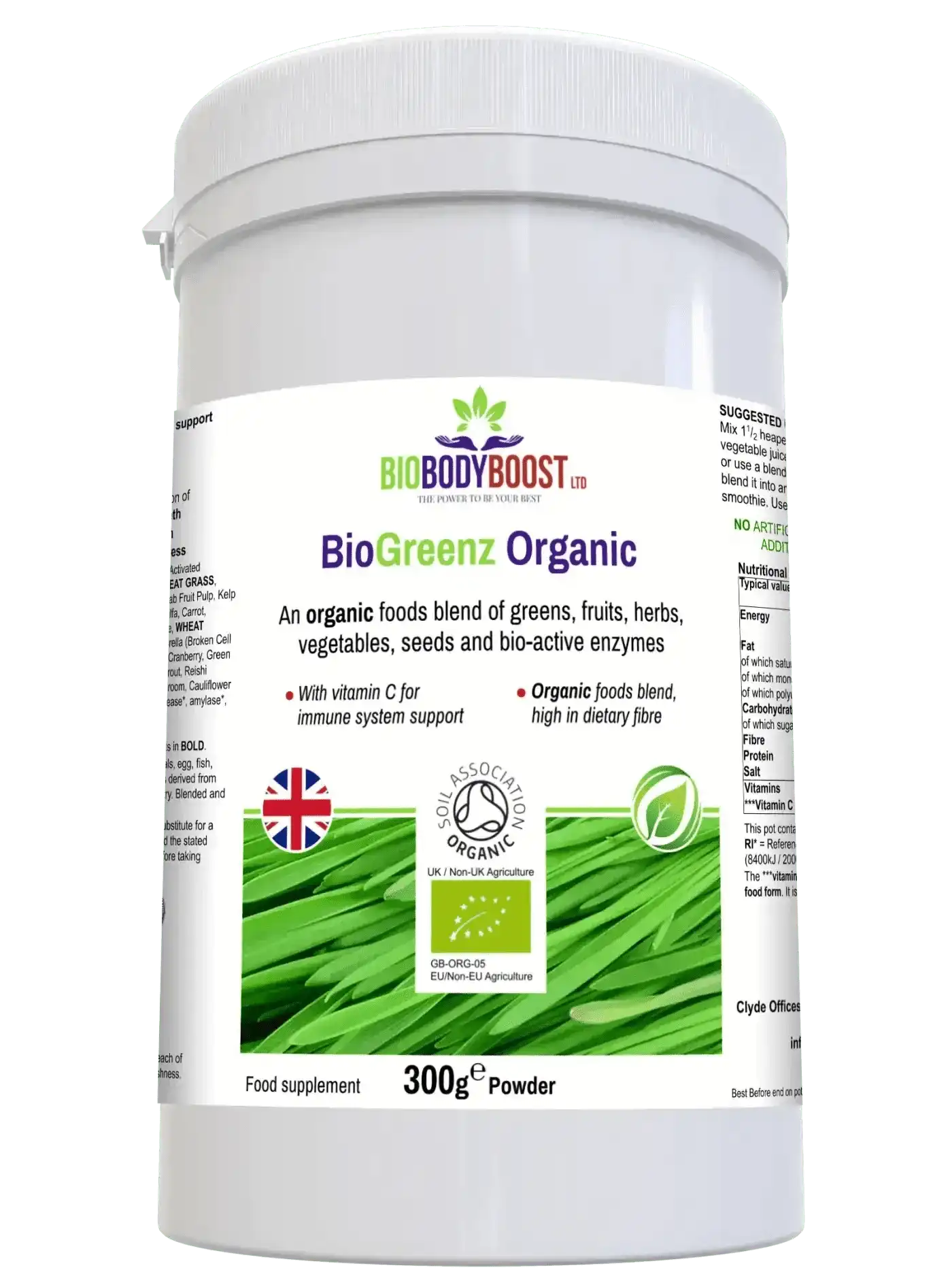 BioBodyBoost Nutrition Drinks & Shakes BioGreenz Organic Green Meal Shake - Complete Plant-Based Nutrition