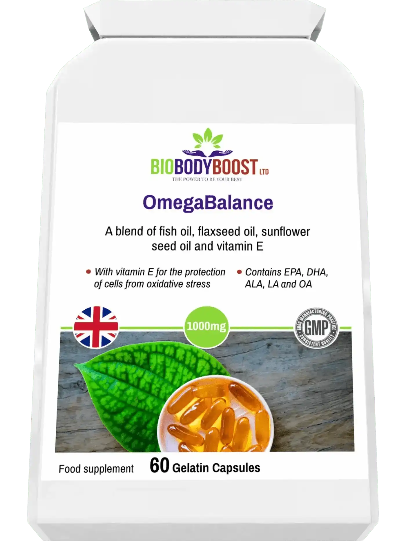 BioBodyBoost Omega Fatty Acids OmegaBalance - Omega 3, 6, 9 Oils Blend