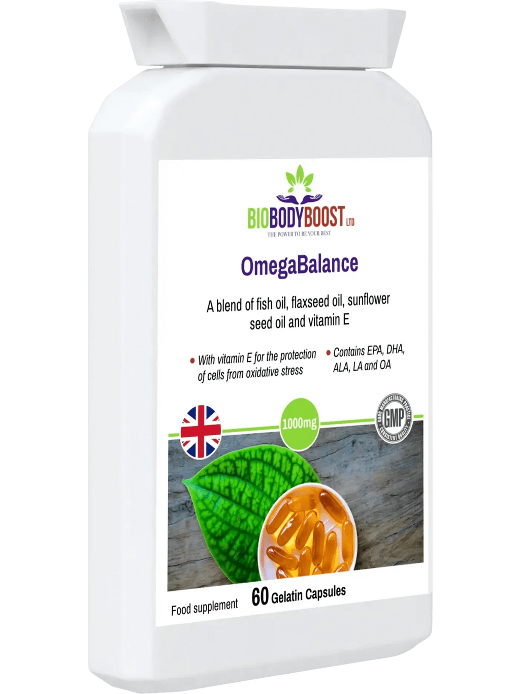 BioBodyBoost Omega Fatty Acids OmegaBalance - Omega 3, 6, 9 Oils Blend
