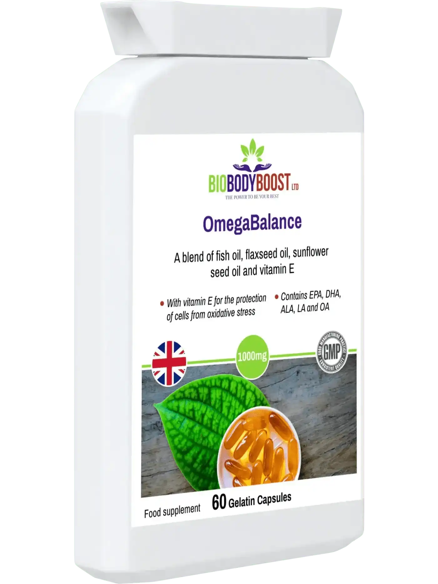 BioBodyBoost Omega Fatty Acids OmegaBalance - Omega 3, 6, 9 Oils Blend