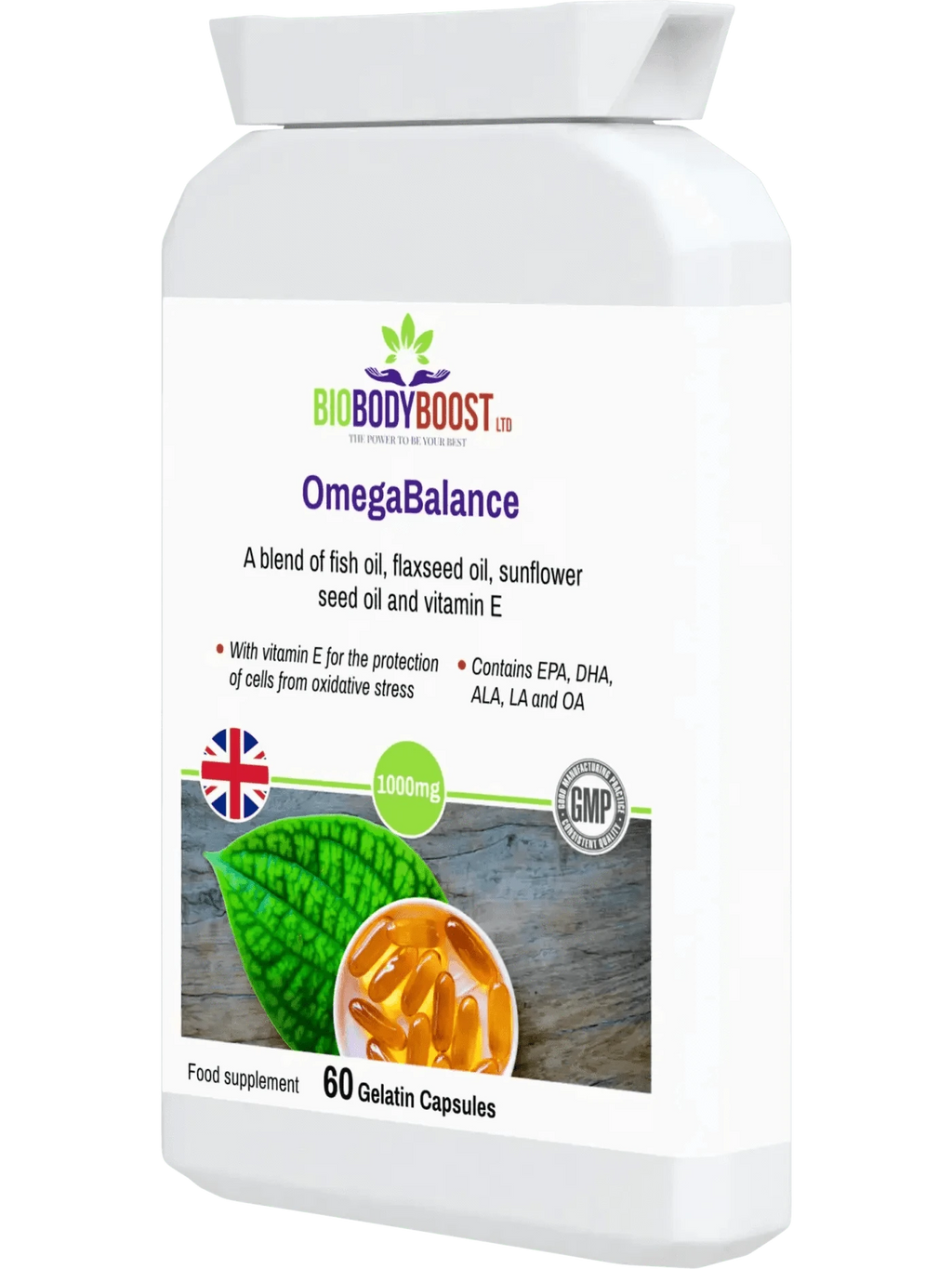 BioBodyBoost Omega Fatty Acids OmegaBalance - Omega 3, 6, 9 Oils Blend