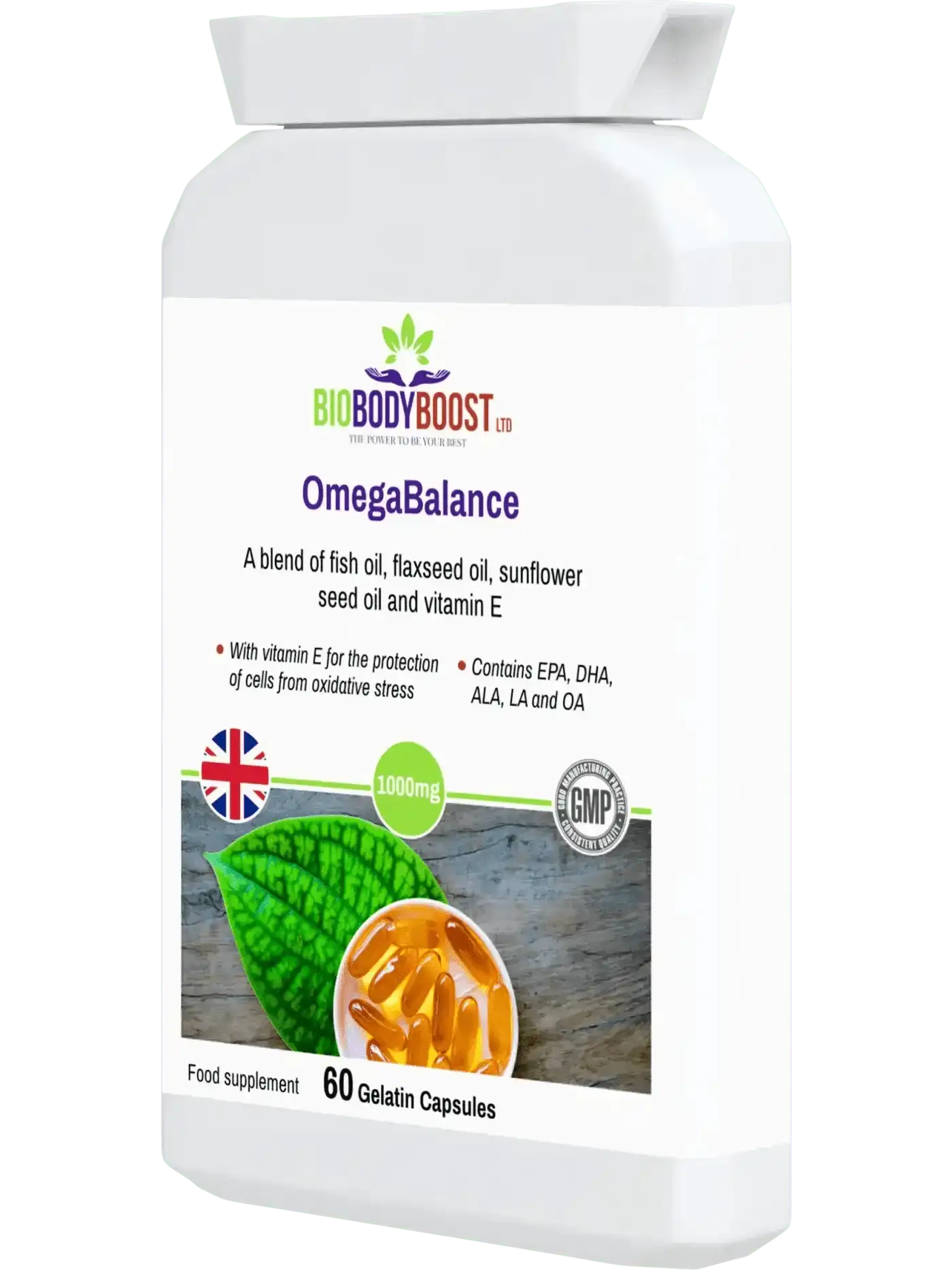 BioBodyBoost Omega Fatty Acids OmegaBalance - Omega 3, 6, 9 Oils Blend