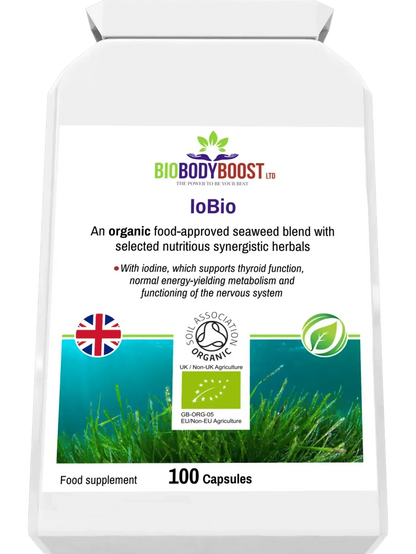 BioBodyBoost organic seaweed supplement with essential nutrients for thyroid function and energy metabolism