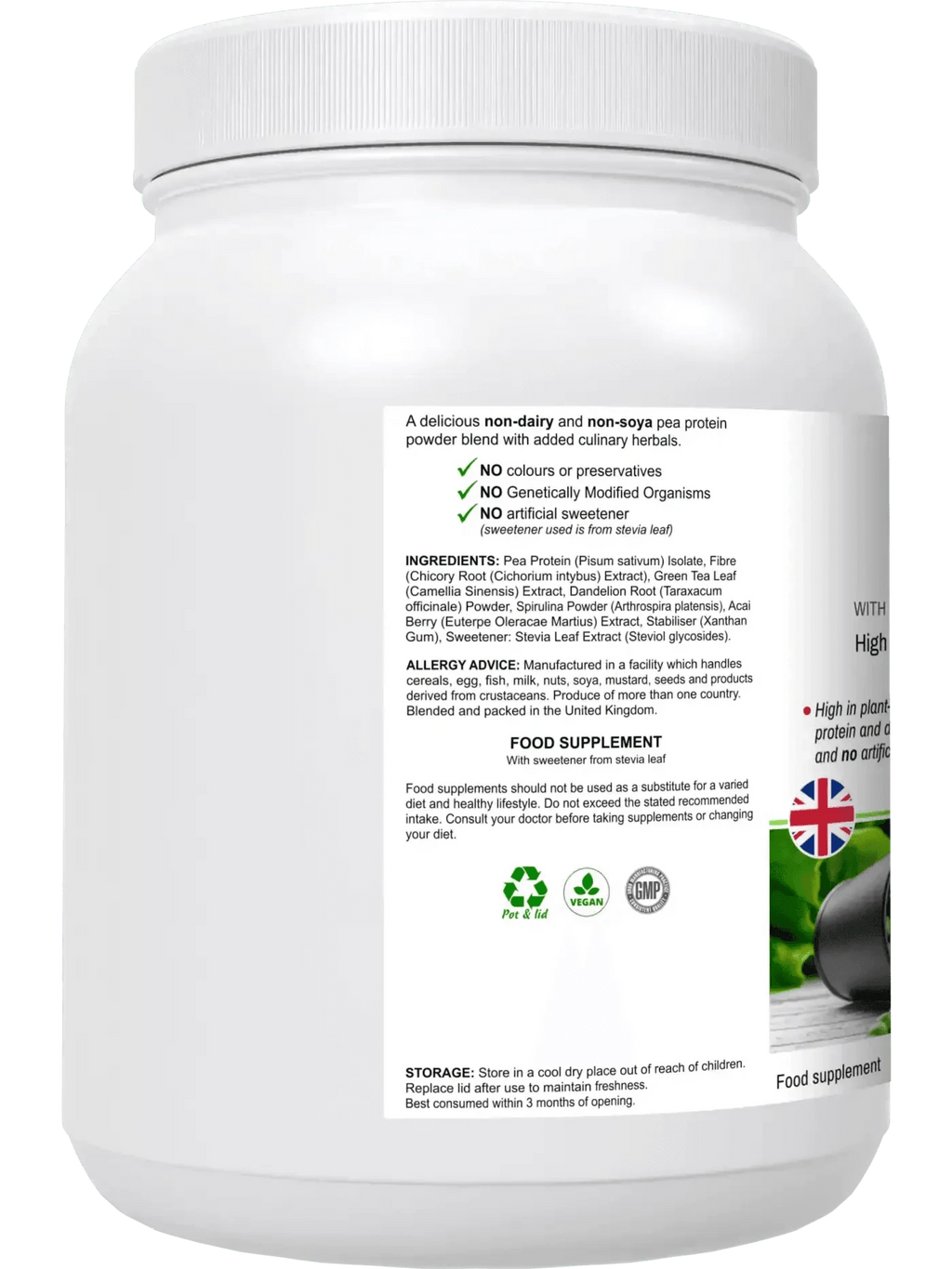 BioBodyBoost Protein Powders PeaPro - High Protein Vegan Pea Protein Powder