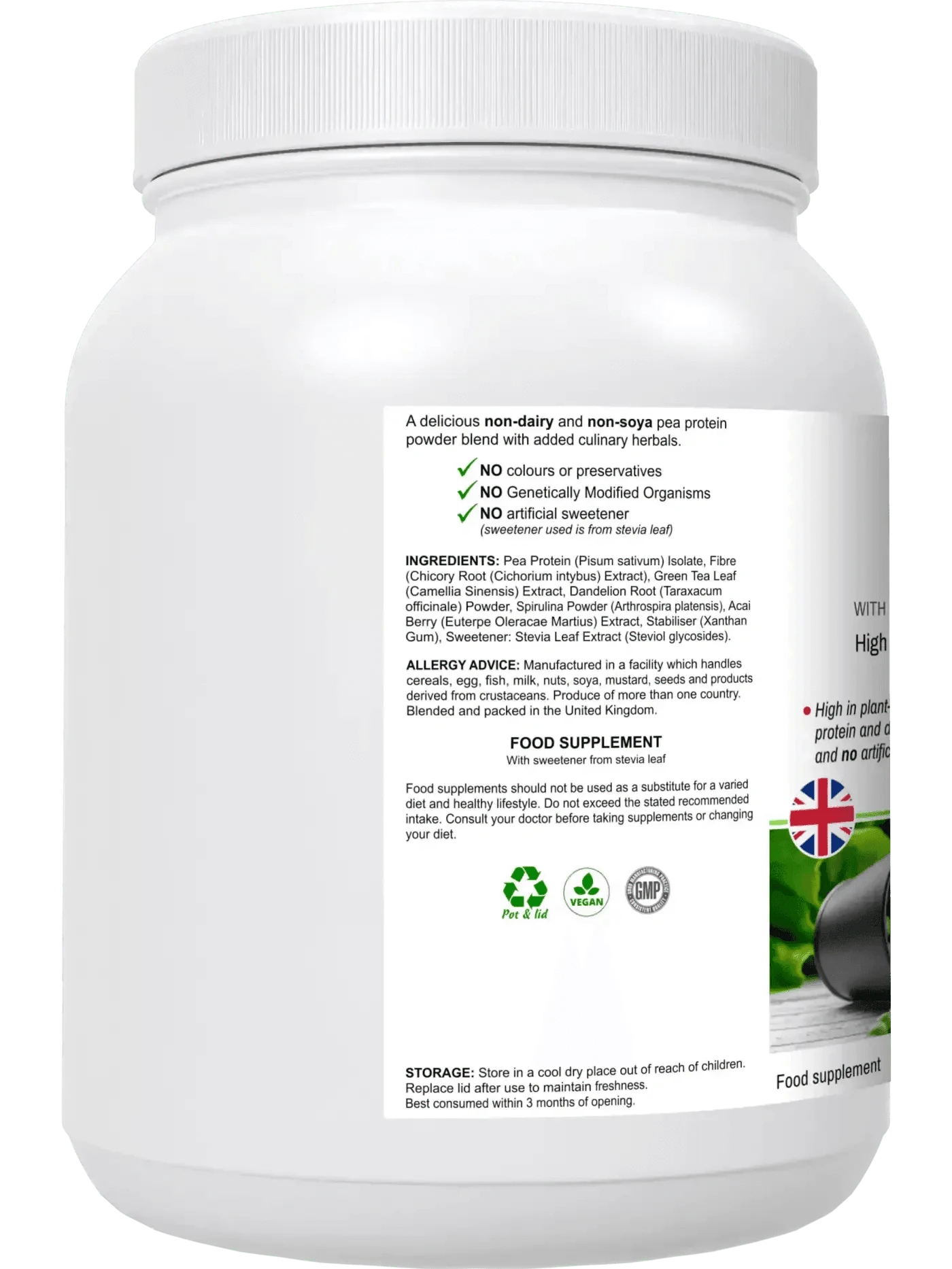 BioBodyBoost Protein Powders PeaPro - High Protein Vegan Pea Protein Powder