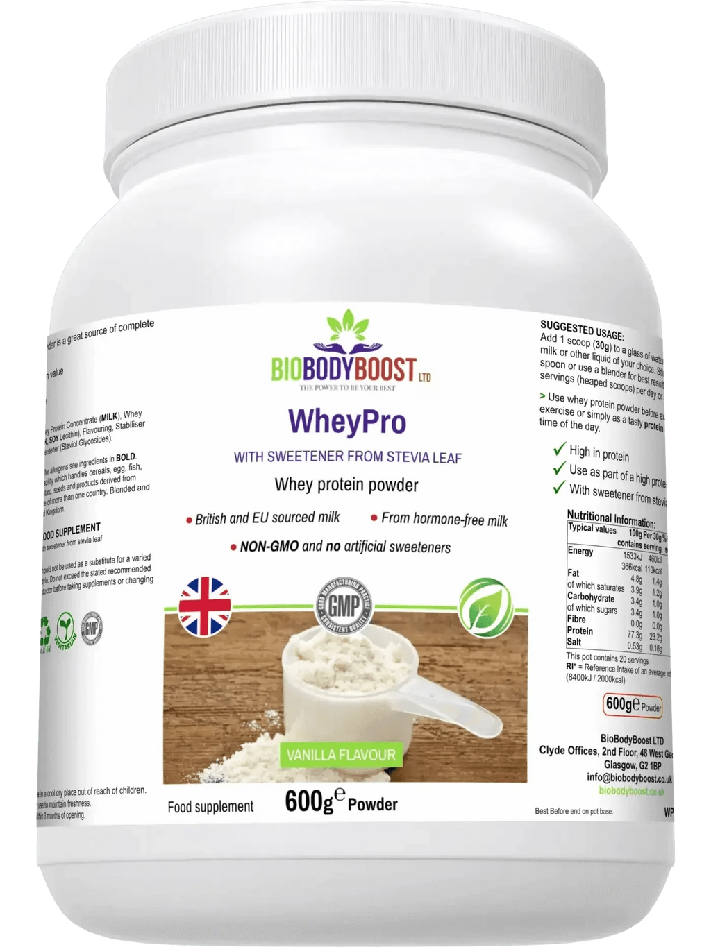 BioBodyBoost Protein Powders WheyPro Vanilla - Whey Protein Powder