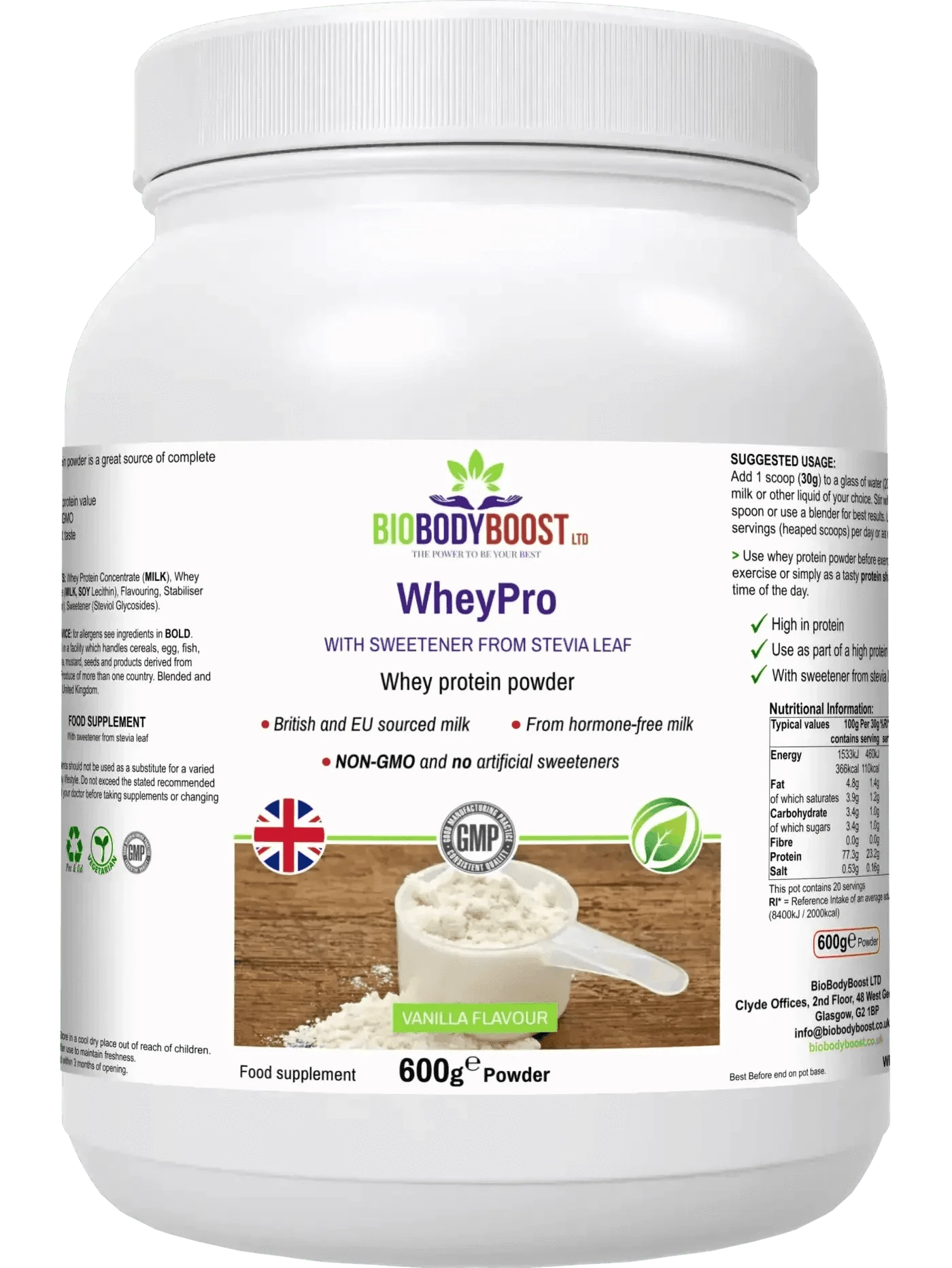 BioBodyBoost Protein Powders WheyPro Vanilla - Whey Protein Powder