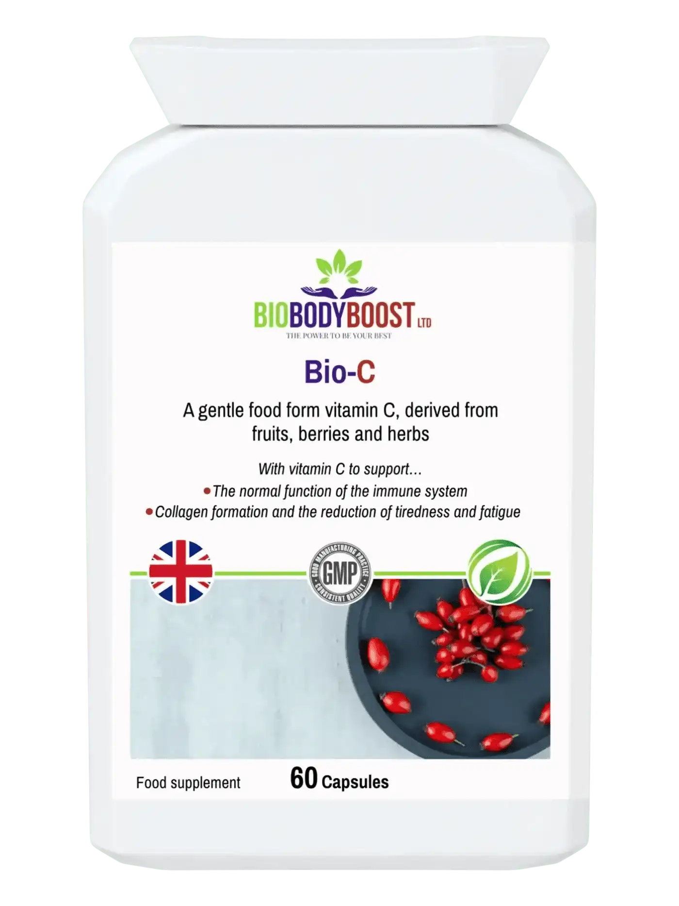 BioBodyBoost Vitamins & Supplements Bio-C -  Non-acidic Food Form Vitamin C