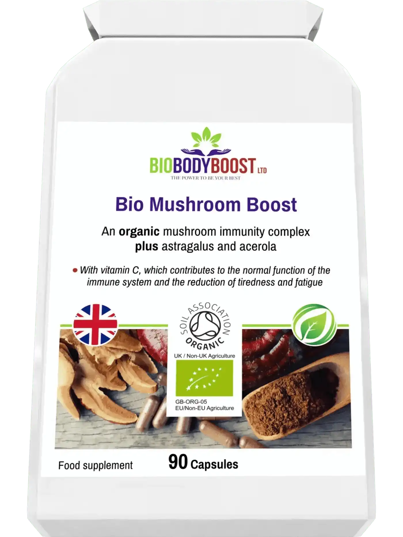 BioBodyBoost Vitamins & Supplements Bio Mushroom Boost - Organic Mushrooms Immunity Blend