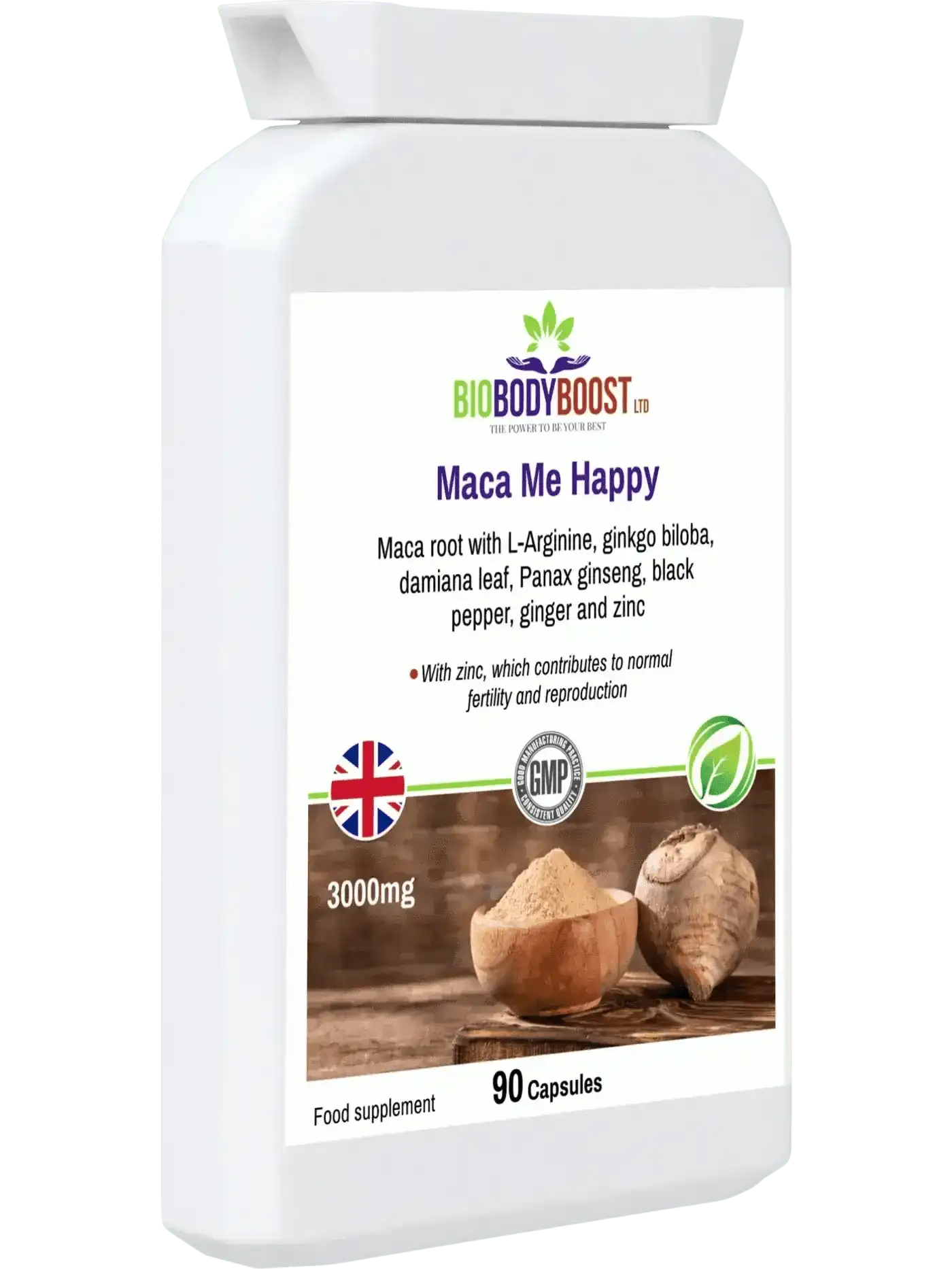 BioBodyBoost Vitamins & Supplements BioBodyBoost Maca Reproductive Health Supplement - 90 Capsules
