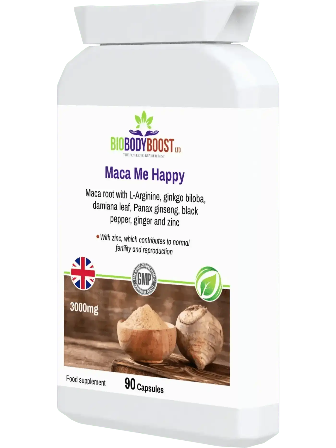 BioBodyBoost Vitamins & Supplements BioBodyBoost Maca Reproductive Health Supplement - 90 Capsules