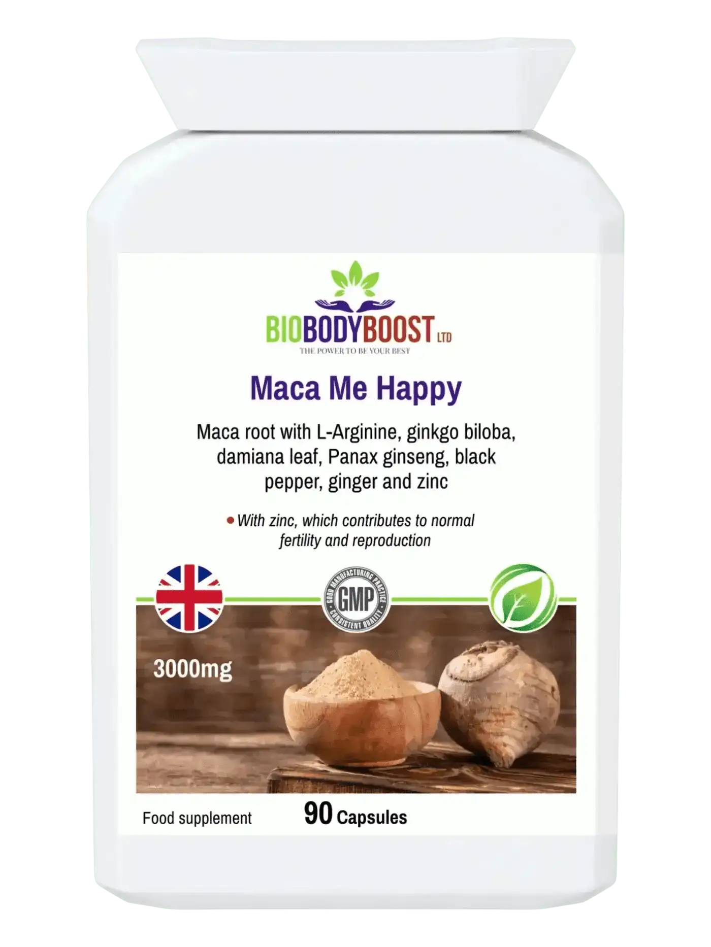 BioBodyBoost Vitamins & Supplements BioBodyBoost Maca Reproductive Health Supplement - 90 Capsules