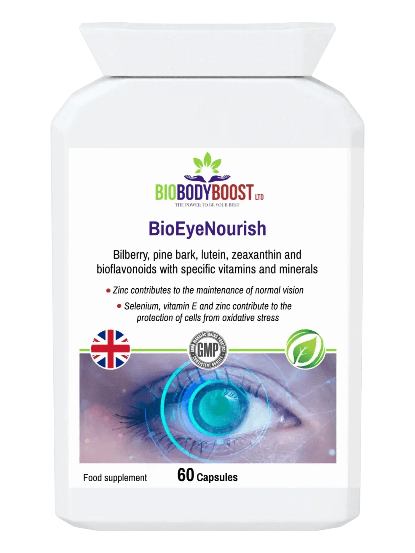 BioBodyBoost Vitamins & Supplements BioEyeNourish - Natural Vision Support Supplement with Bilberry & Lutein
