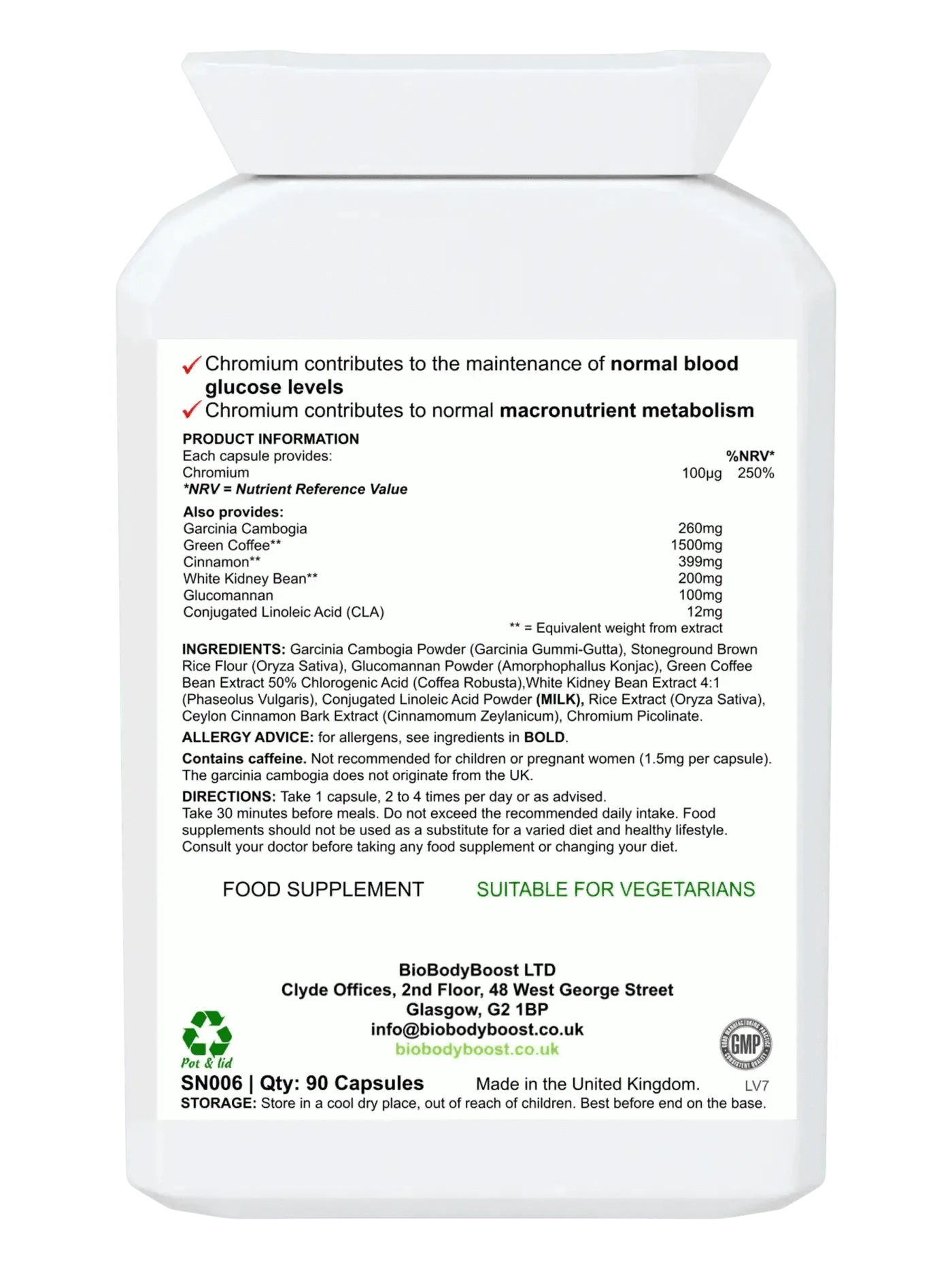 BioBodyBoost Vitamins & Supplements BodyLean - Garcinia Cambogia Complex
