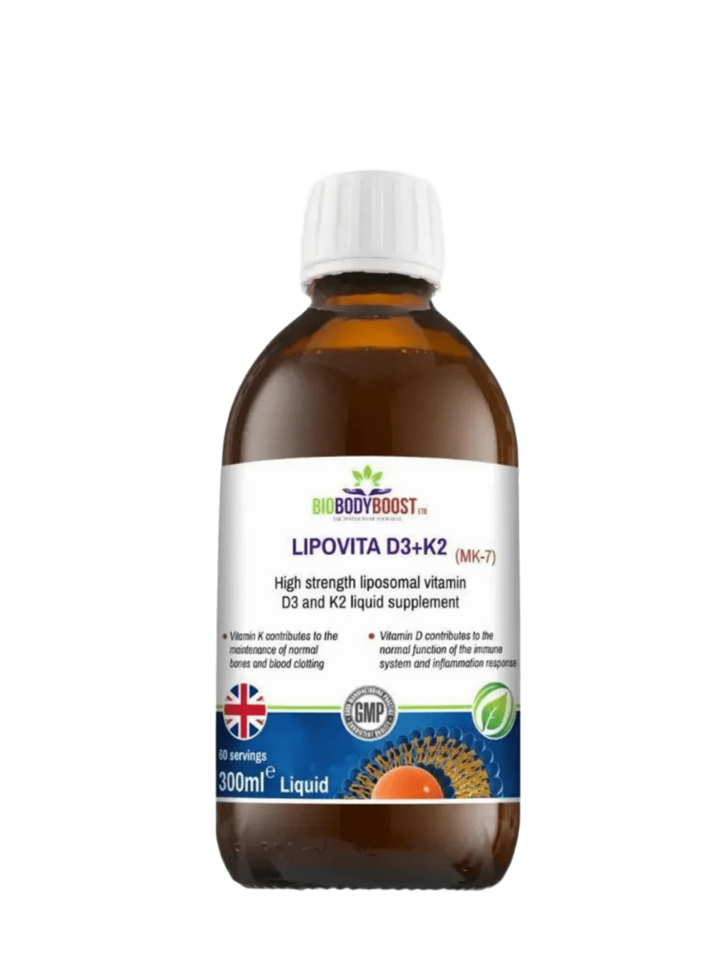 BioBodyBoost Vitamins & Supplements LIPOVITA D3 K2 - Liposomal Vitamin D3 K2