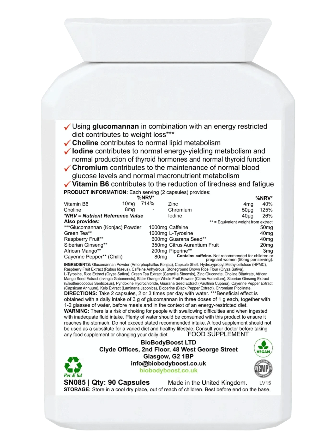 BioBodyBoost Weight Loss BioBodyBoost Natural Appetite Suppressant Supplement - BioBurn