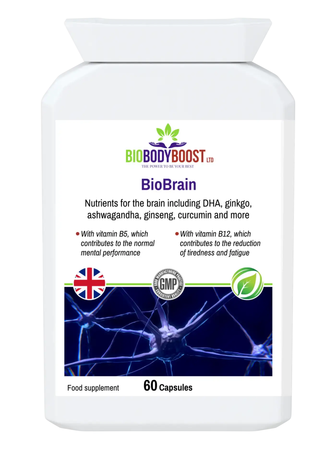 BioBrain - Mental Performance Brain Supplement - Premium Vitamins & Supplements from BioBodyBoost - Just £18.99! Shop now at BioBodyBoost