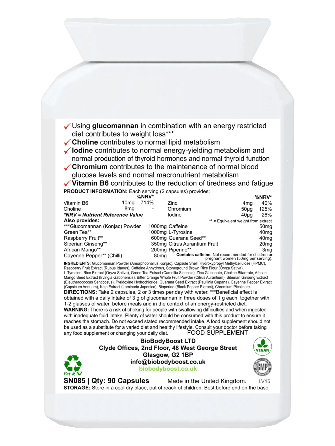 BioBurn - Glucomannan Raspberry Combination - BioBodyBoost