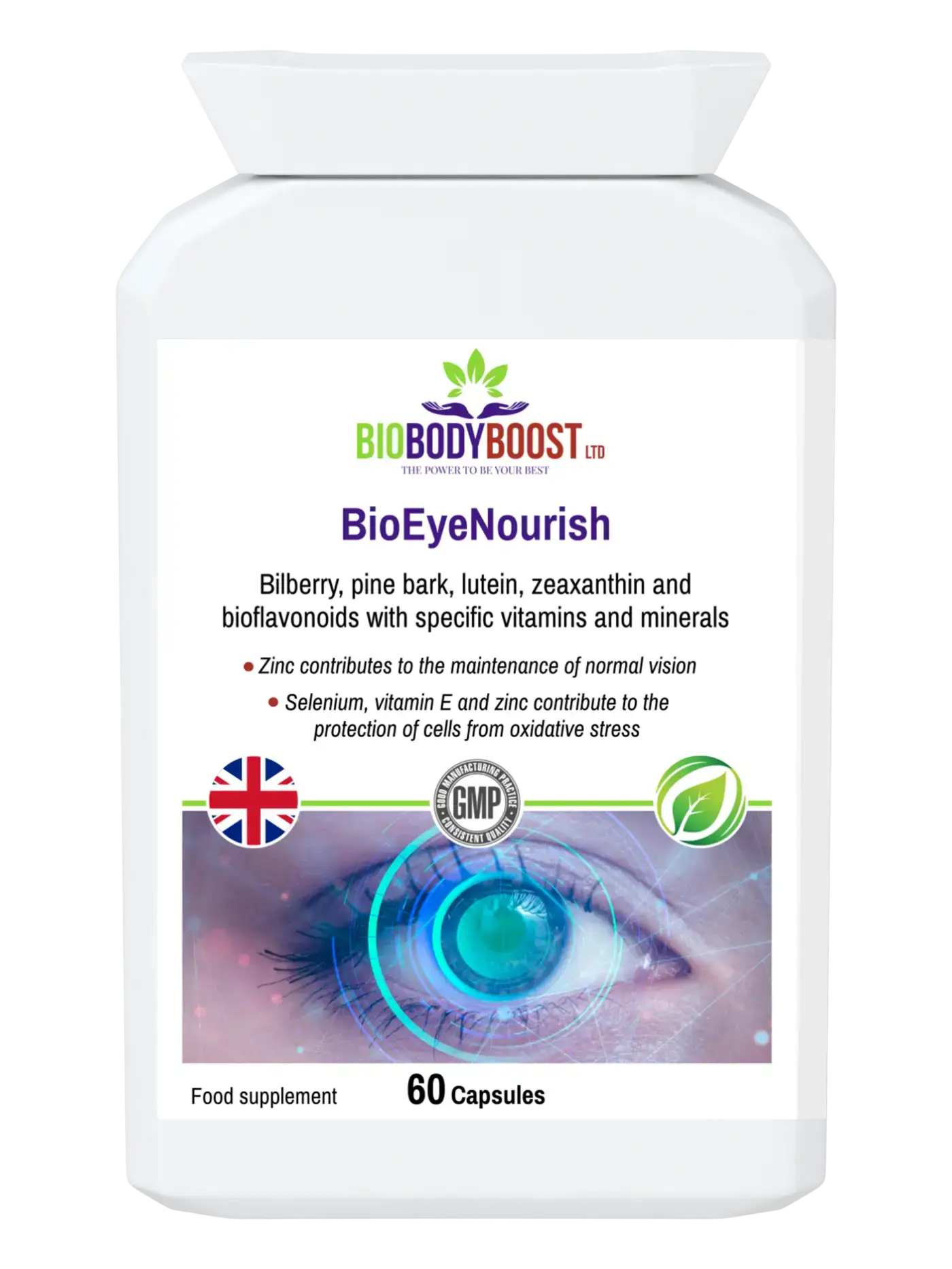 BioEyeNourish - Herbal Support for Normal Vision - Premium Vitamins & Supplements from BioBodyBoost - Just £14.99! Shop now at BioBodyBoost