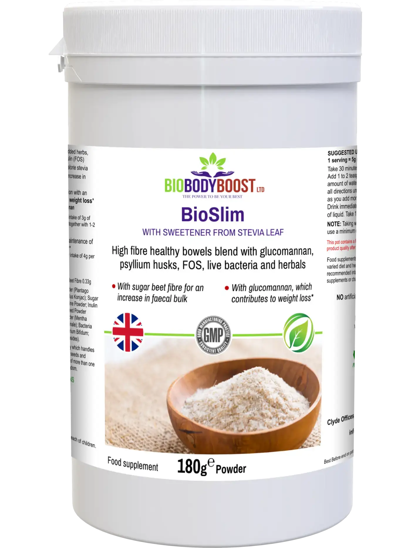 BioSlim High Dietary Fibre - Premium Food Supplement from BioBodyBoost - Just £13.99! Shop now at BioBodyBoost