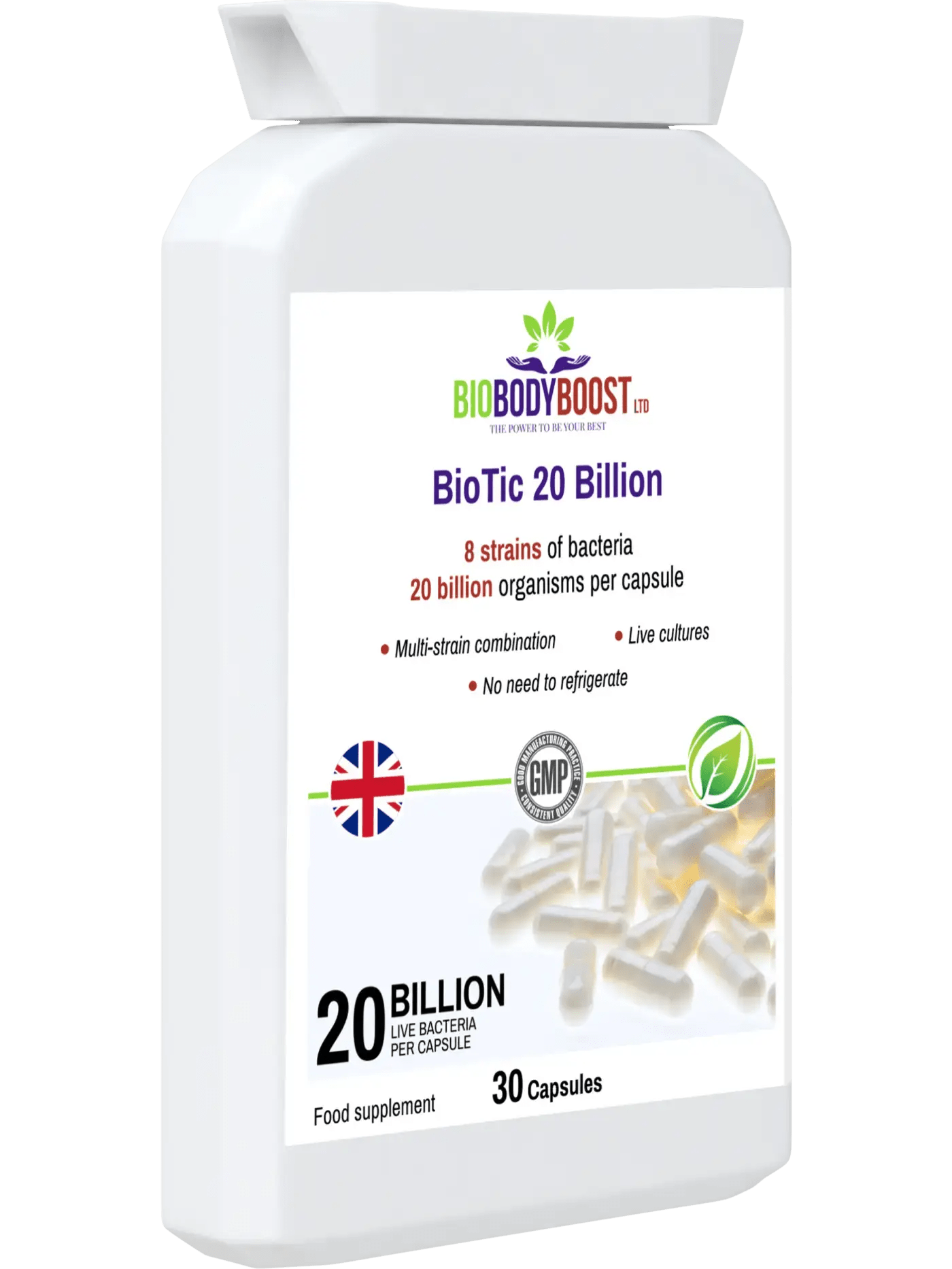 BioTic 20 Billion - Vegan Probiotic - Food Supplement