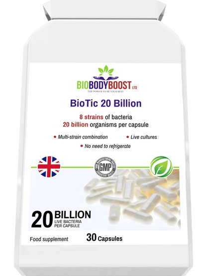 BioTic 20 Billion - Vegan Probiotic - BioBodyBoost