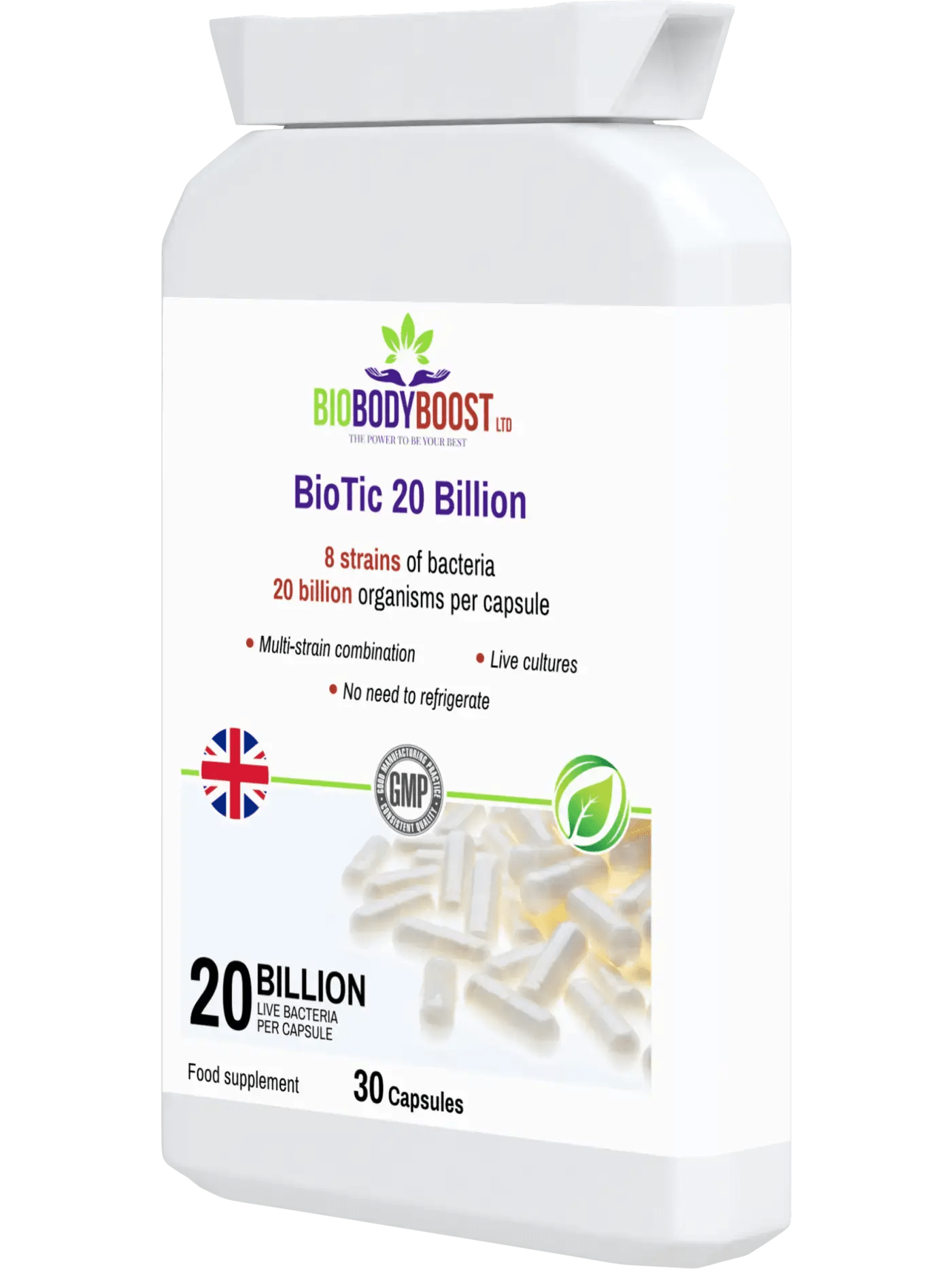 BioTic 20 Billion - Vegan Probiotic - Food Supplement