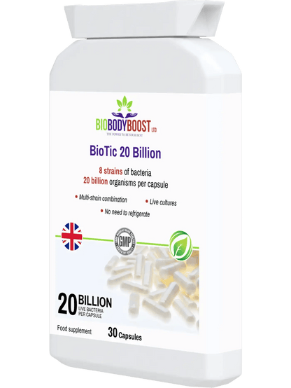 BioTic 20 Billion - Vegan Probiotic - BioBodyBoost