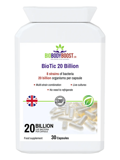 BioTic 20 Billion - Vegan Probiotic - BioBodyBoost