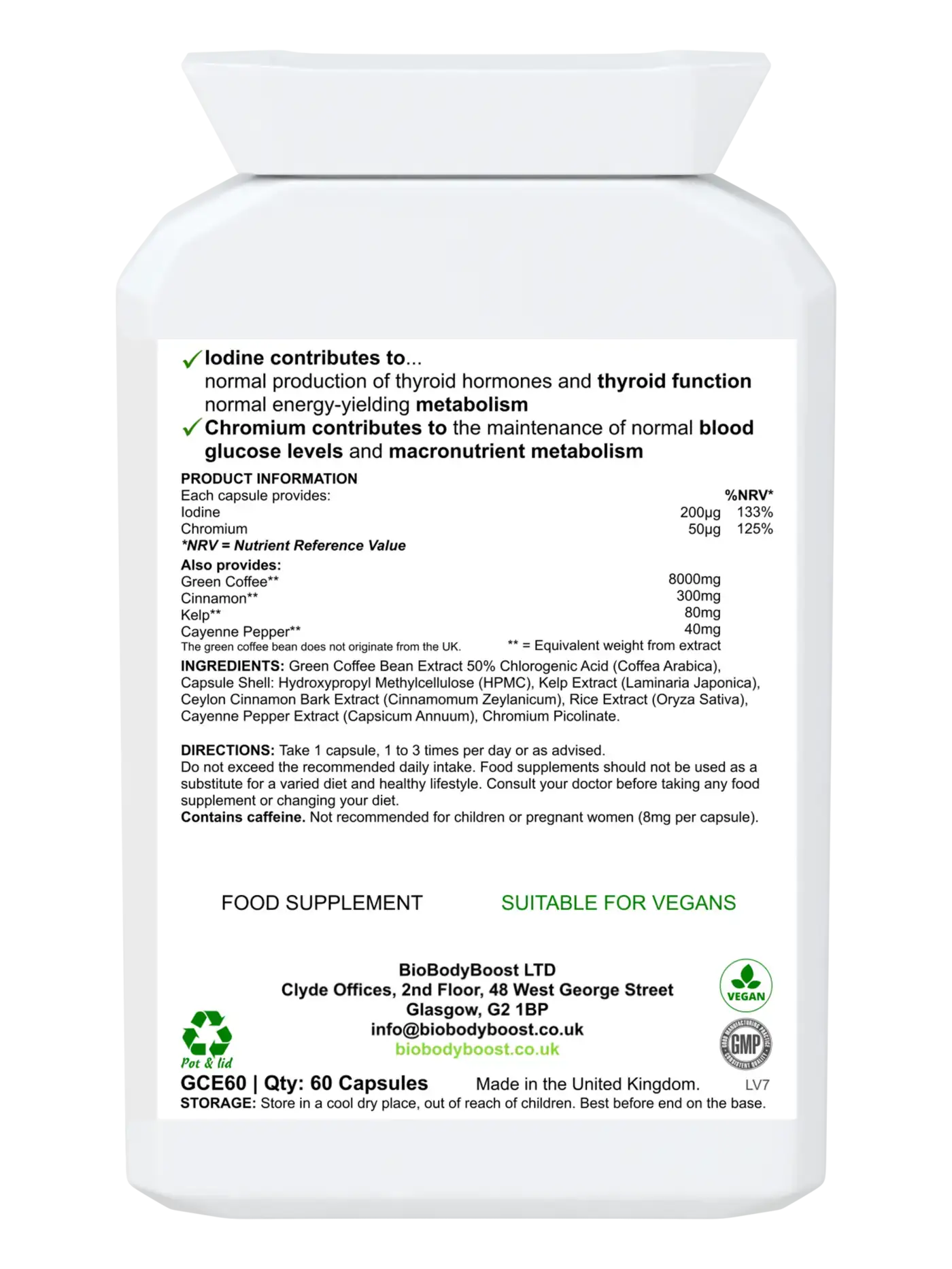 CGA Slender Green Coffee 8000 - Premium Vitamins & Supplements from BioBodyBoost - Just £13.99! Shop now at BioBodyBoost